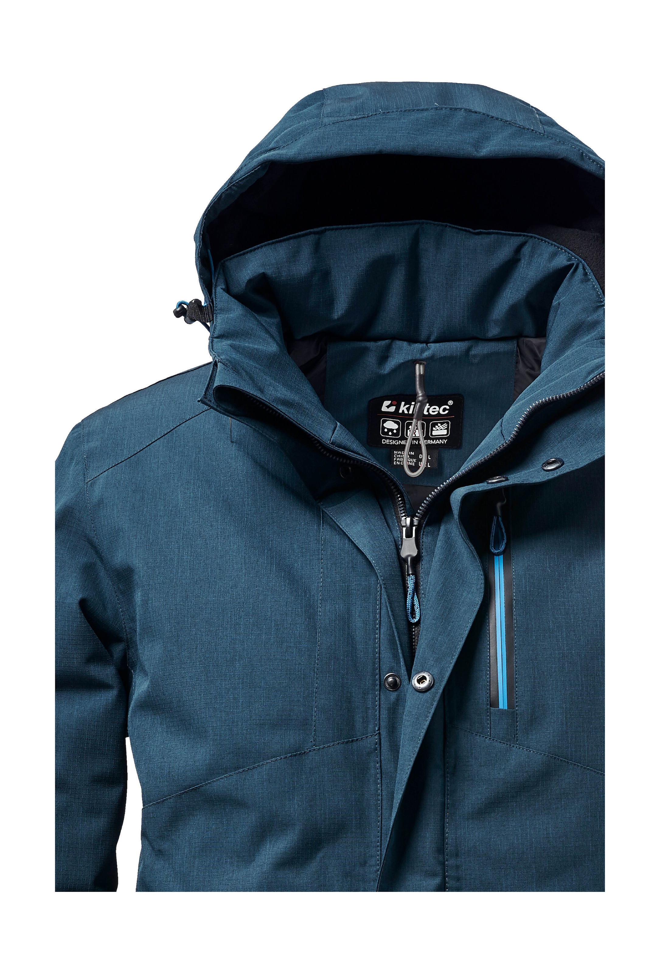 Killtec Outdoorjacke »KOW 161 MN JCKT«, Wasser- und winddichte Funktionsjacke mit abnehmbarer Kapuze