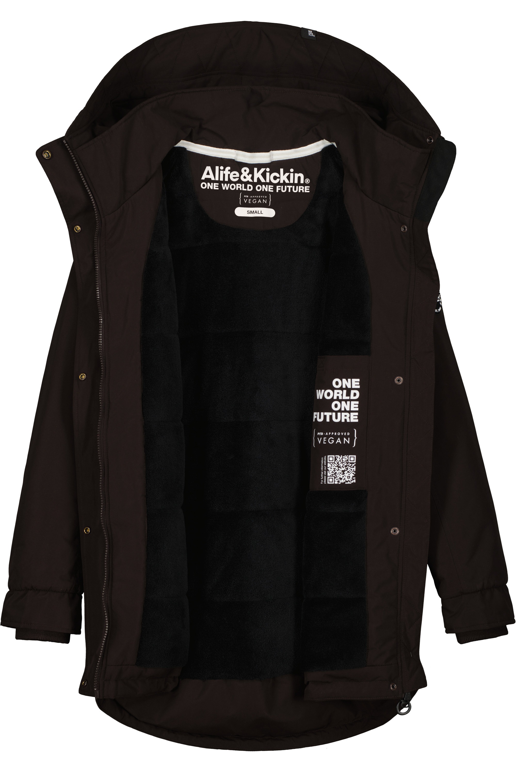 Alife & Kickin Winterjacke »Damen FloraAK A«, mit Kapuze, Gefütterte Winterjacke mit kuscheligem Innenfell und großer Kapuze