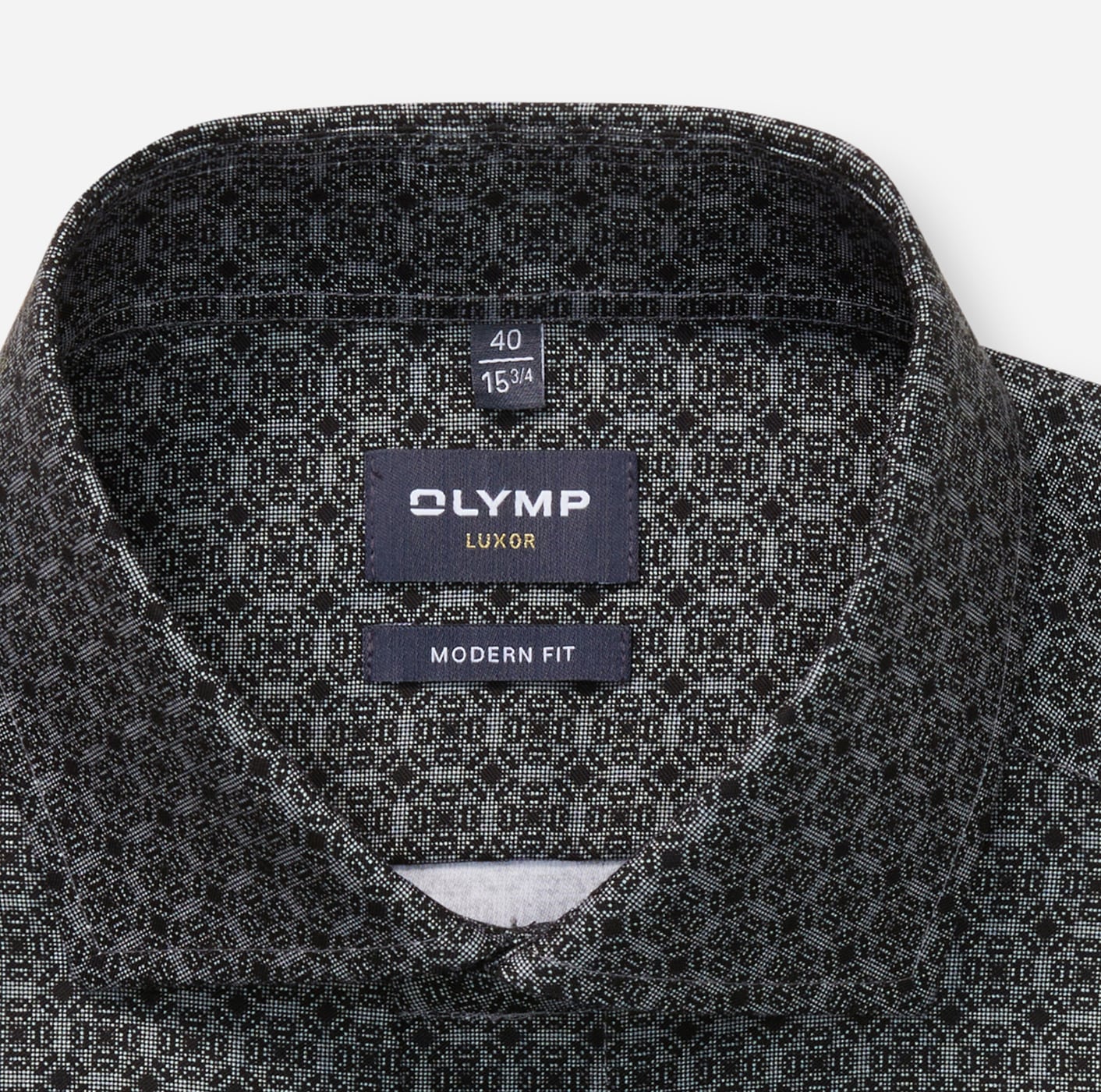 OLYMP Langarmhemd »Luxor modern fit«, Royal-Kentkragen, Businesshemd, modern fit, gemustert
