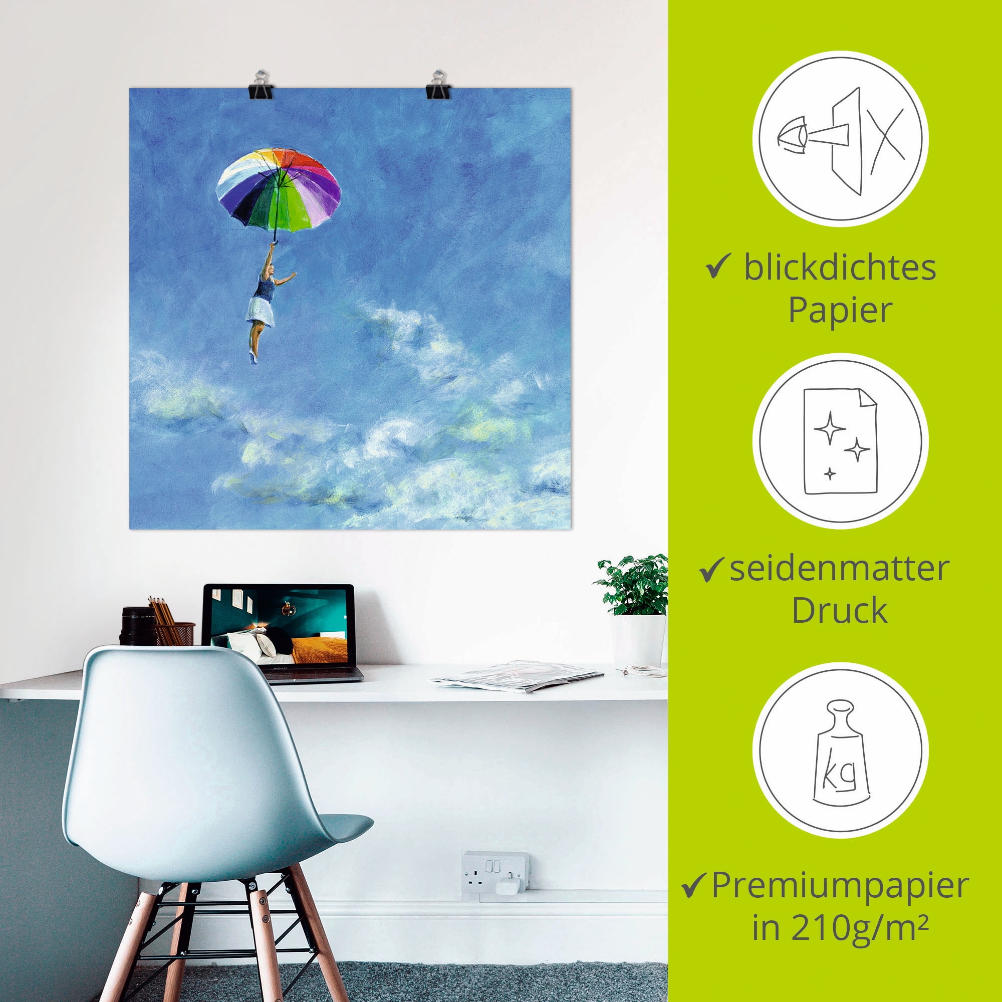 Artland Wandbild »Das Leben leben«, Frau, (1 St.), als Leinwandbild, Poster in verschied. Größen