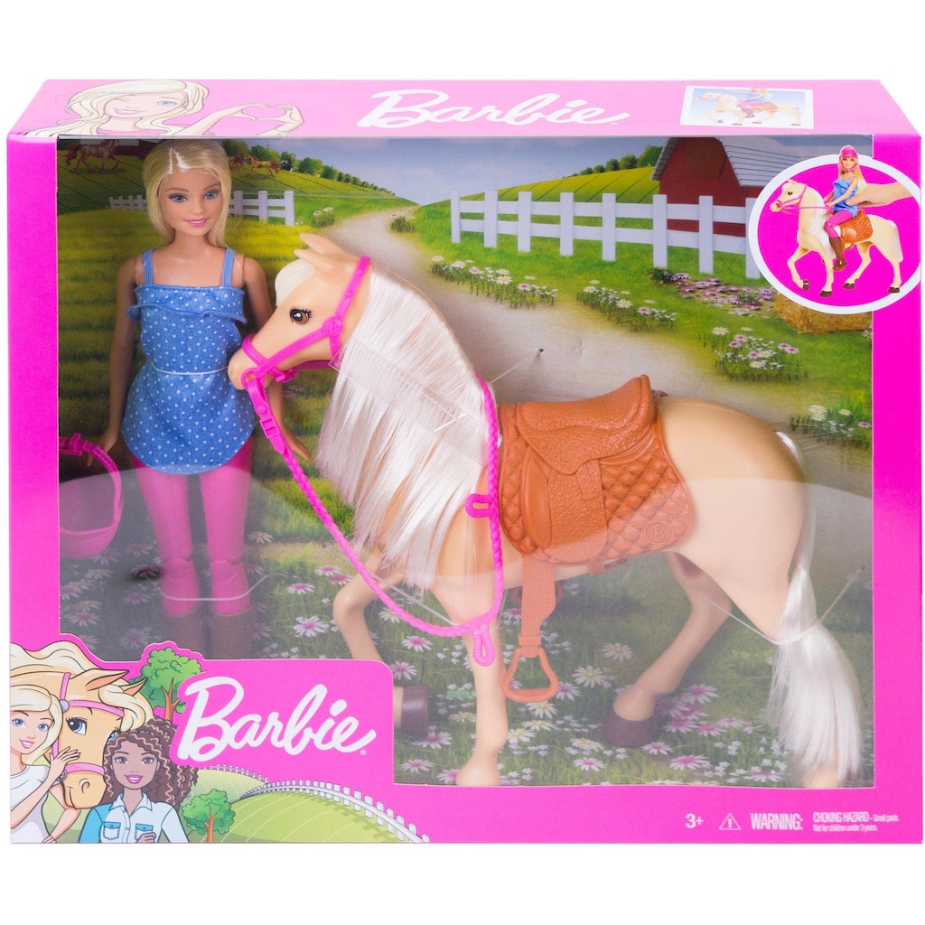 Barbie Anziehpuppe »Pferd mit Puppe«, Spielset