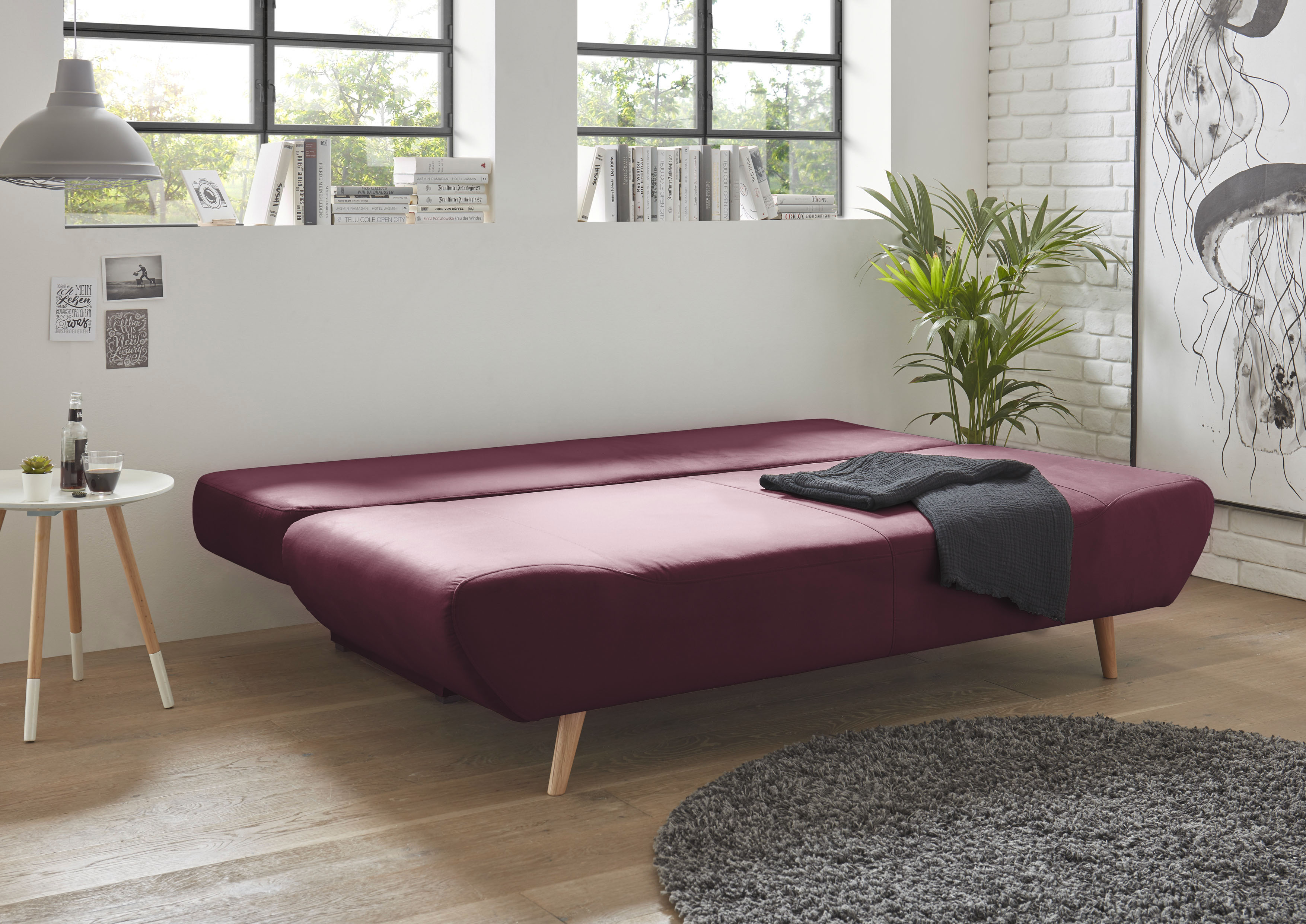 Thumbnail - Home affaire Schlafsofa "Segmon" einfach in ein bequemes Bett umwandeln, inklusive Bettkasten