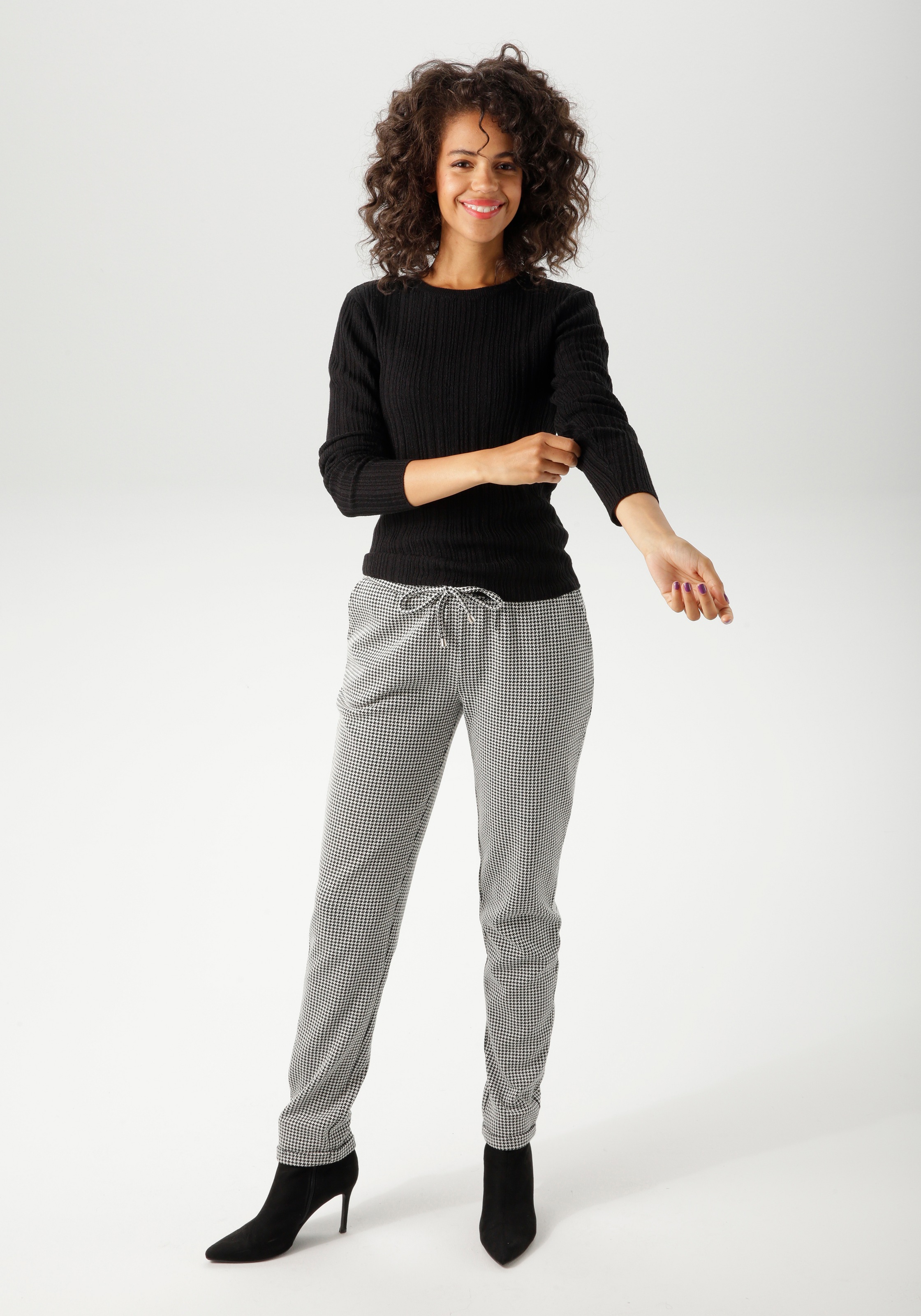 Aniston CASUAL Strickpullover, im Ripp-Muster-Mix - NEUE KOLLEKTION