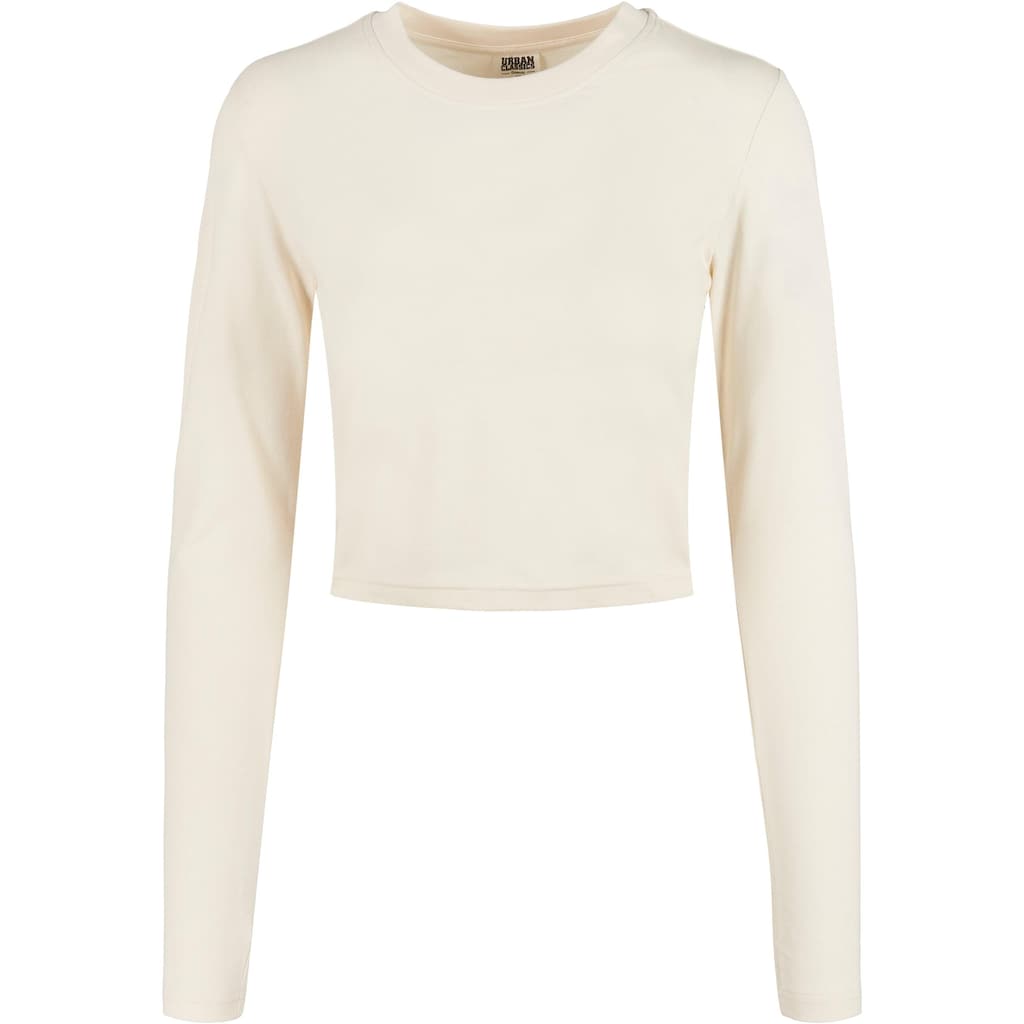 URBAN CLASSICS Langarmshirt »Urban Classics Damen Ladies Organic Cropped Longsleeve«, (1 tlg.)