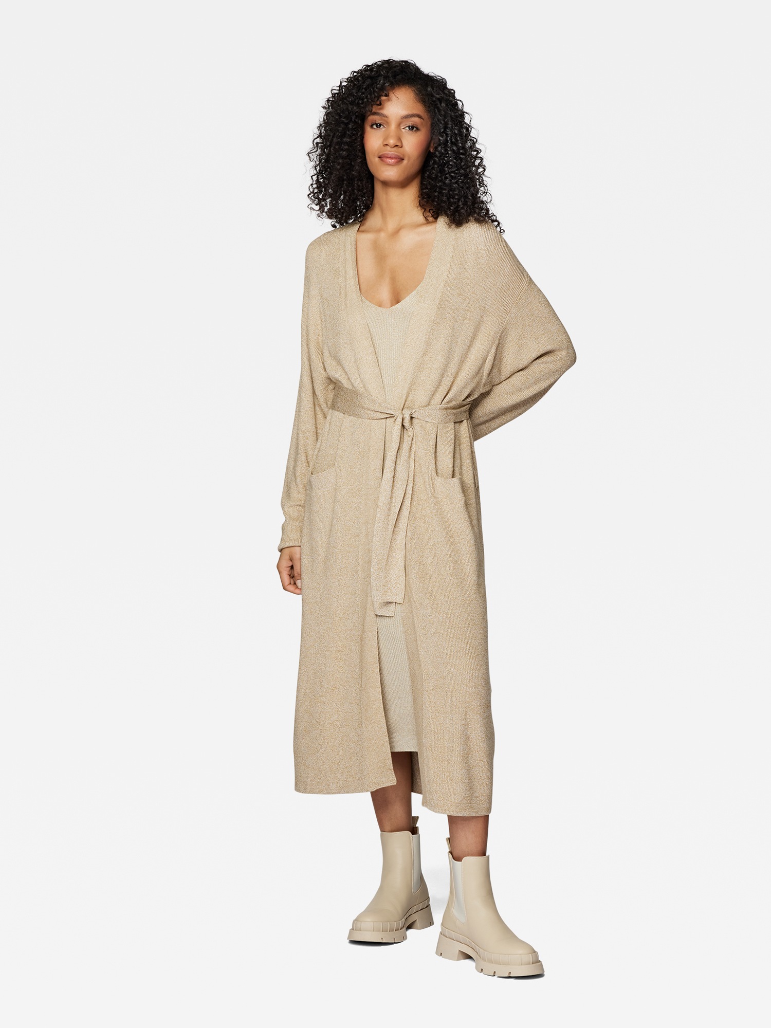 Mavi Strickfleecejacke »LONG CARDIGAN«, ohne Kapuze, Langer Cardigan in Feinstrick