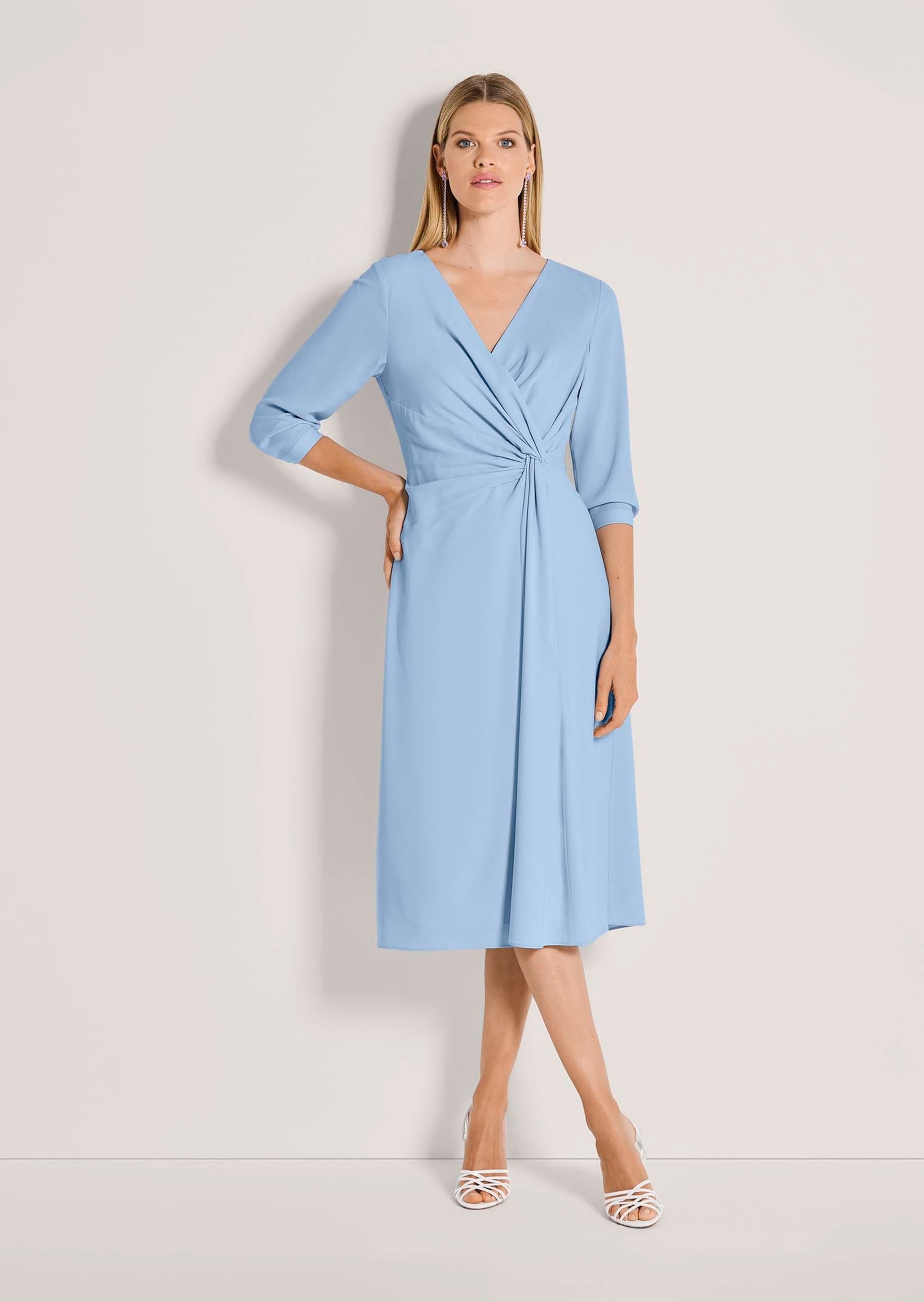 MADELEINE Midikleid "Wickelkleid Midikleid mit eleganter Drapierung" Kleid günstig online kaufen