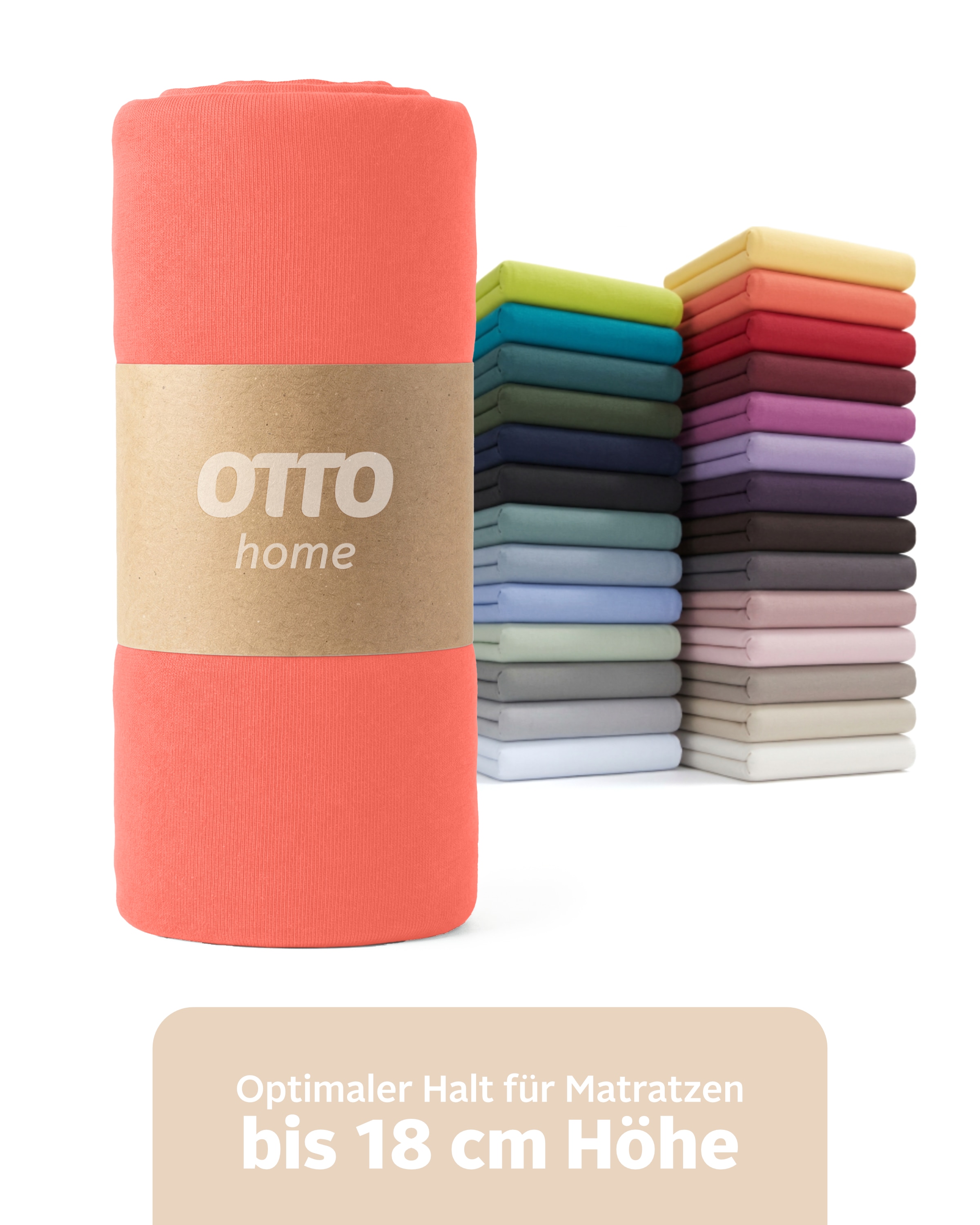 OTTO home "PHYSALIS in BASIC und PREMIUM Qualität, 100% Baumwolle" für Matratzen bis 18 cm Höhe, Bettlaken, Spannbetttuch, pflegeleicht