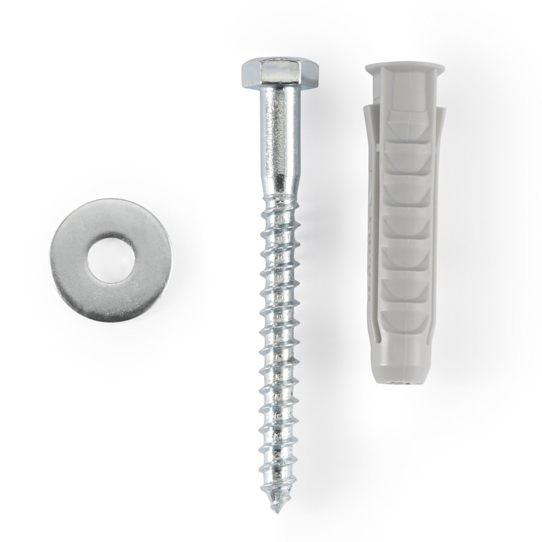 Hama Schrauben- und Dübel-Set »Schraubenset für die Befestigung von SAT-Halterungen, Beton Vollziegel« mit Kunststoffdübel, Beilagscheiben, Schrauben, Flügelschrauben