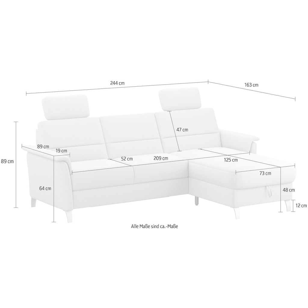 sit&more Ecksofa »Palmera L-Form«