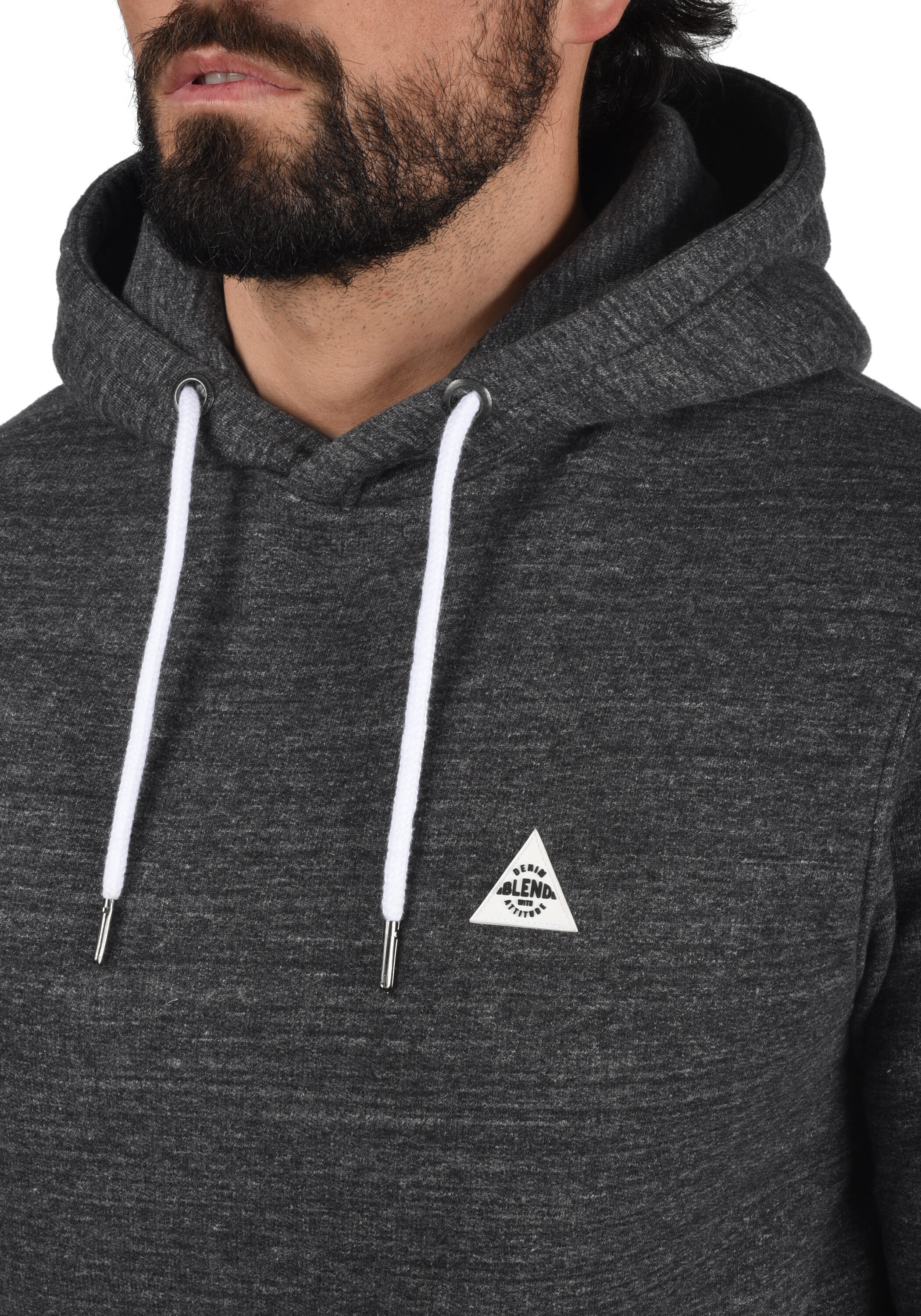 Kapuzenpullover BLEND "Hoodie BHHenner", Herren, Gr. M, schwarz, Obermaterial: 60% Baumwolle CO. 40% Polyester PES., Pullover Kapuzenpullover 6