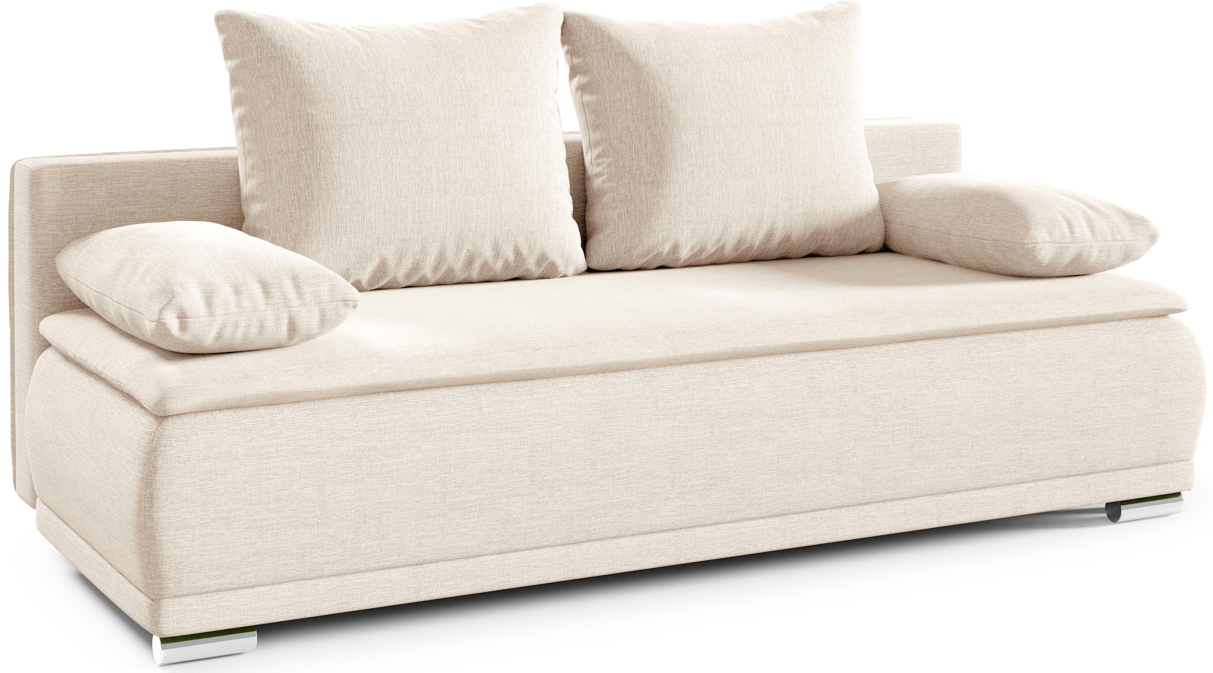 WERK2 Schlafsofa »Biggi, komfortabel und elegant, Breite 206cm,«, 2-Sitzer Sofa & Schlafcouch mit Bettkasten