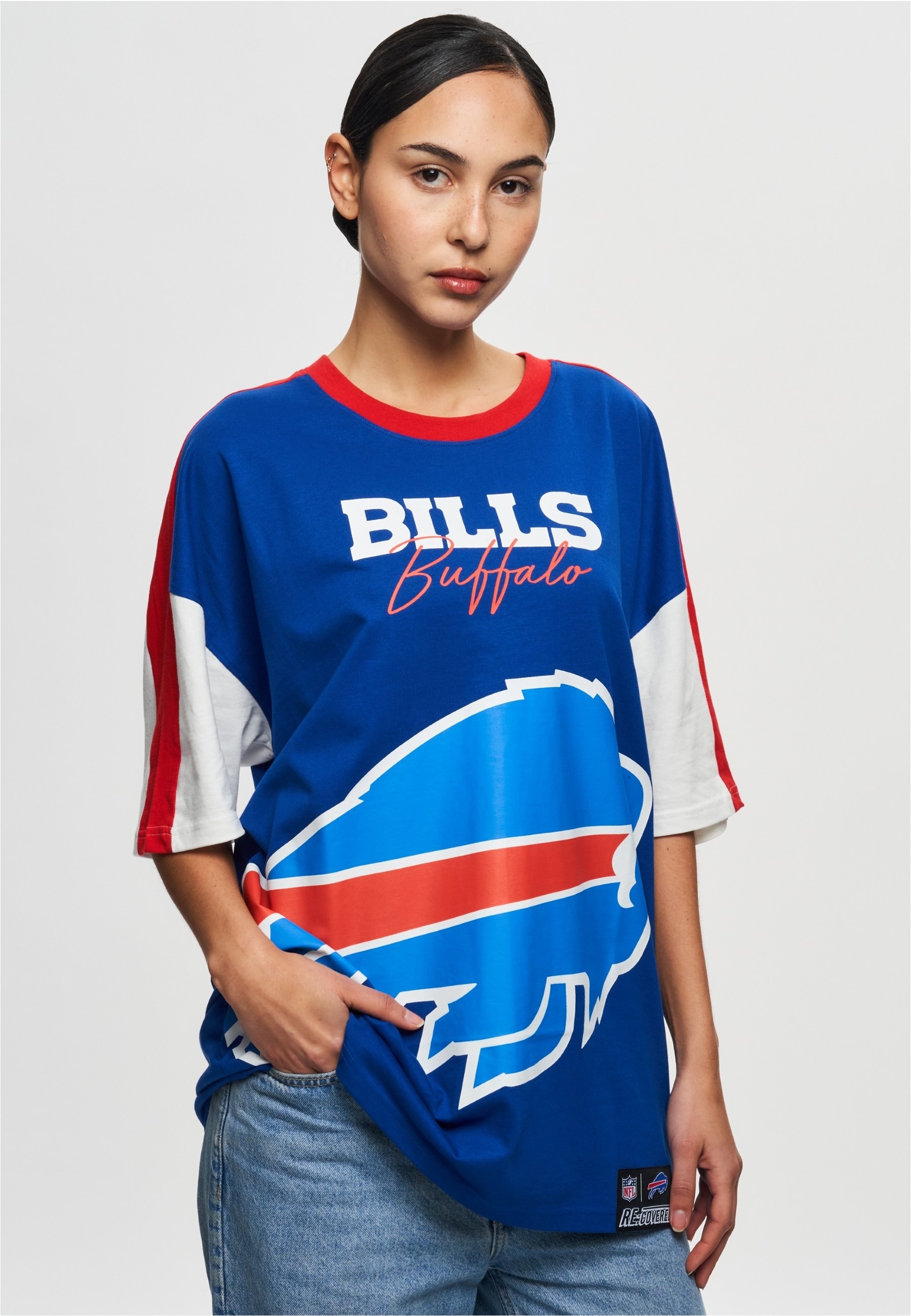Recovered T-Shirt »NFL Bills Buffalo Cut and Sew Oversized«, (1 tlg.), für alle Buffalo Bills-Fans