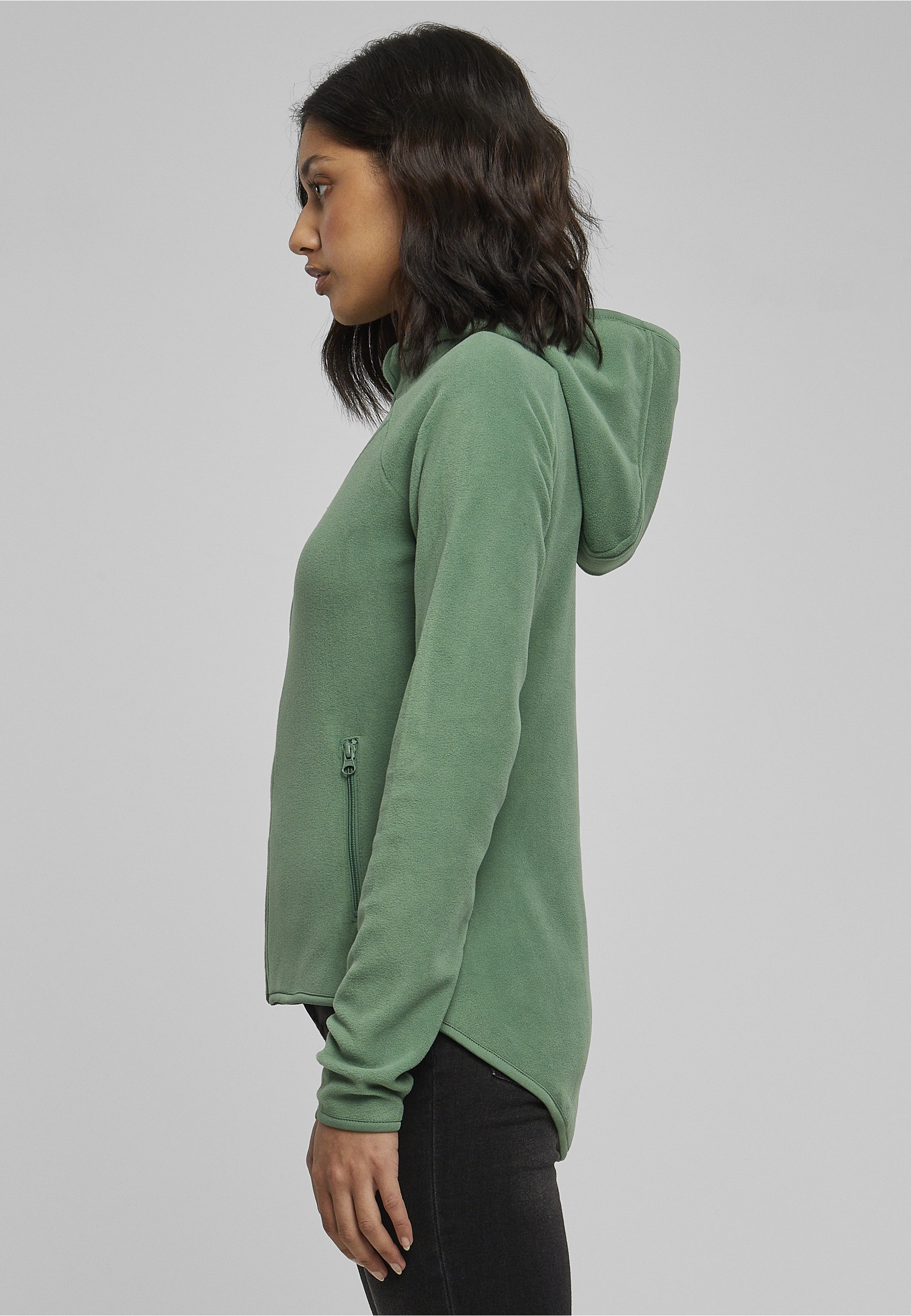 URBAN CLASSICS Sweatjacke »Urban Classics Damen Ladies Polar Fleece Zip Hoody« 1 Stk.