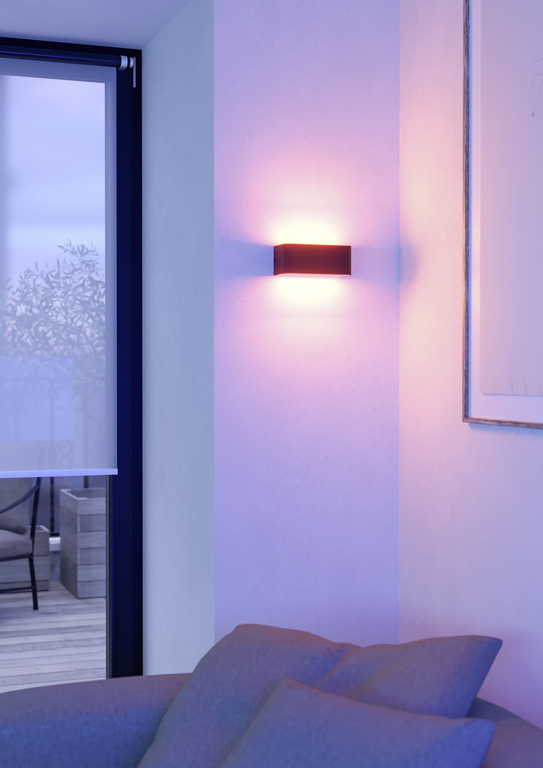 EGLO Wandleuchte »SANIA-Z Wandlampe - Alu, Stahl - LED - 1X10W - IP55« LED-Modul 1 Stk. Kaltweiß | Neutralweiß | RGB | Warmweiß Außenbeleuchtung, Außenwandleuchte, Terrasse, L20 x H8 x AL9 cm