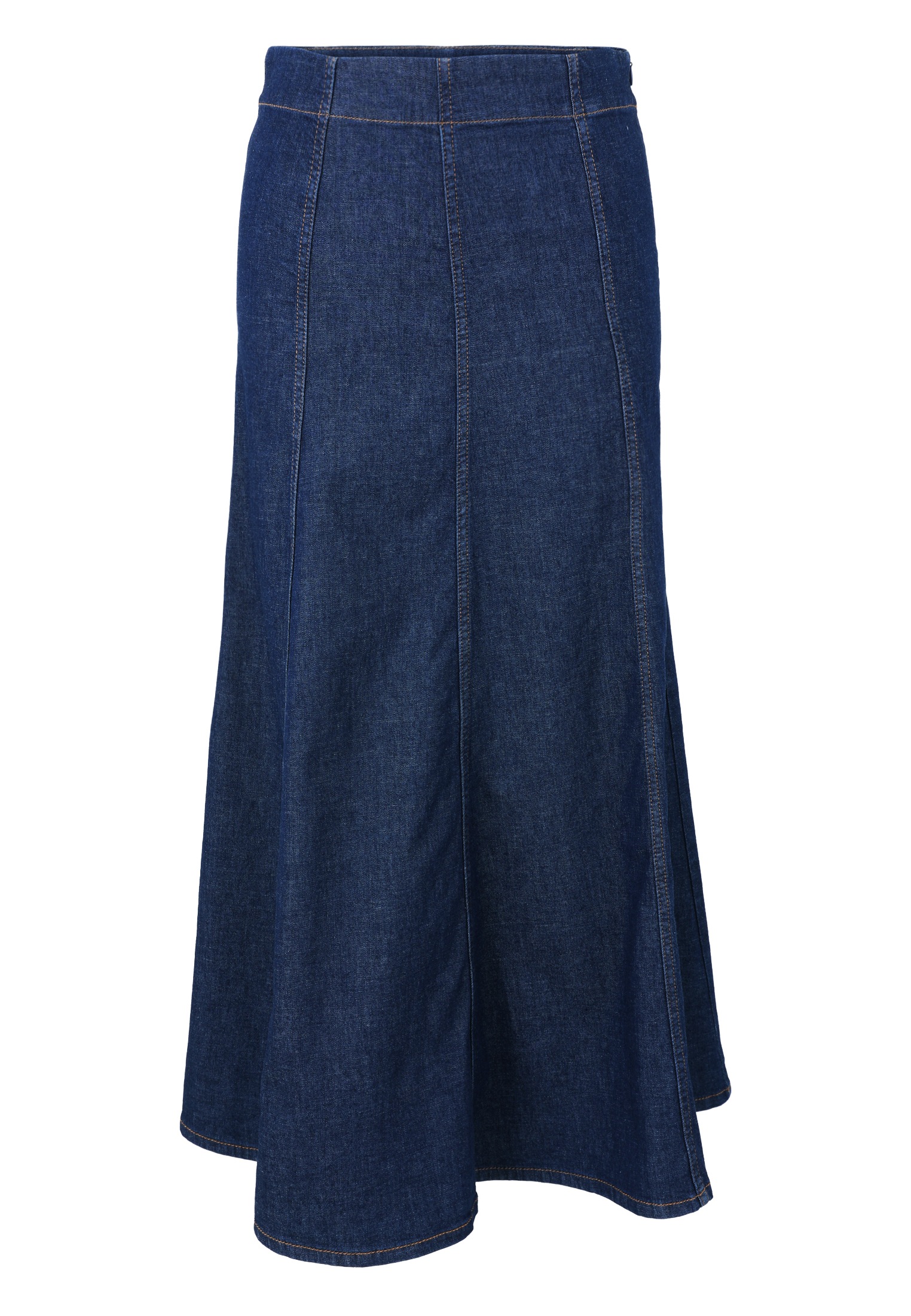 Zero Midirock »zero Maxi-Jeansrock ausgestellt«, Plain/ohne Details