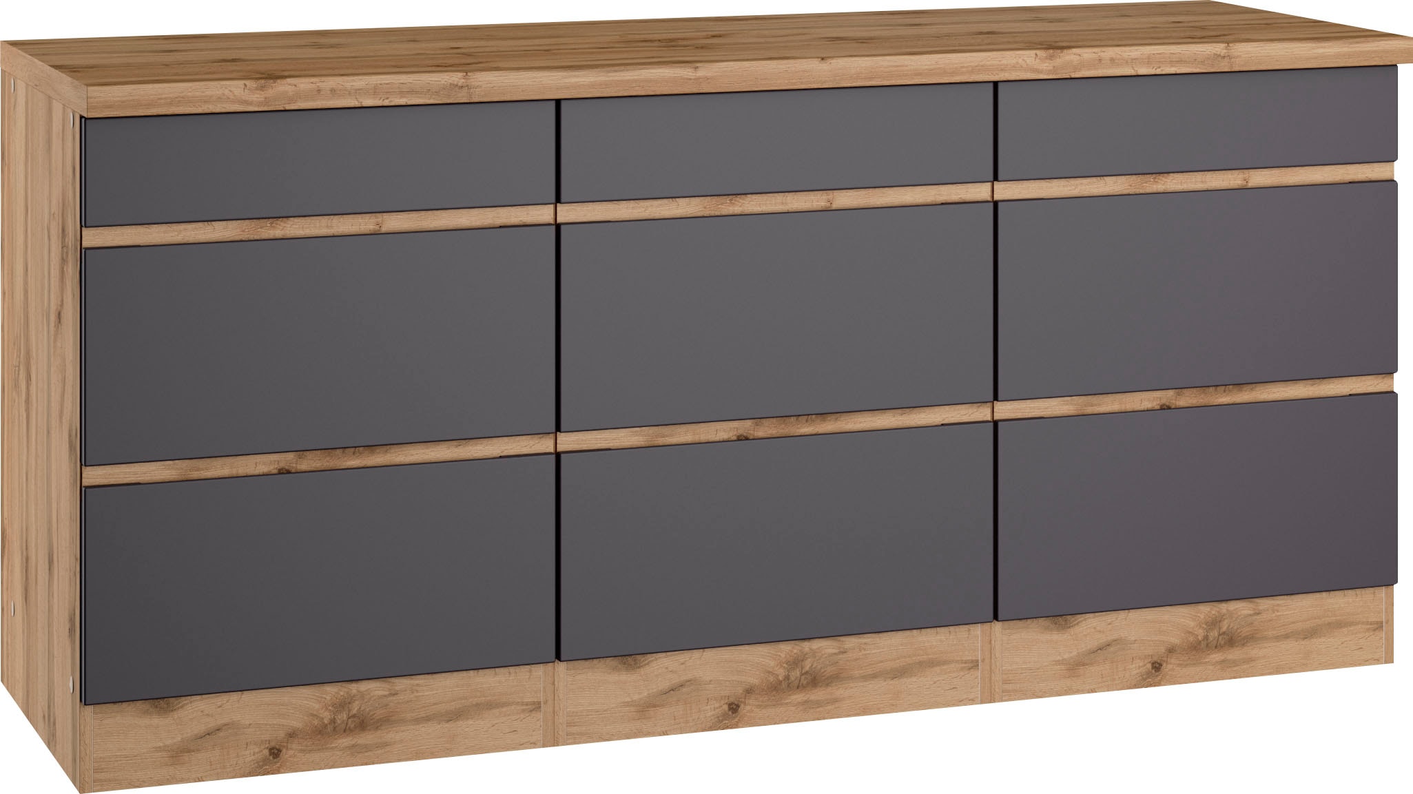 KOCHSTATION Unterschrank »KS-Riesa«, Breite 180 cm, MDF-Fronten