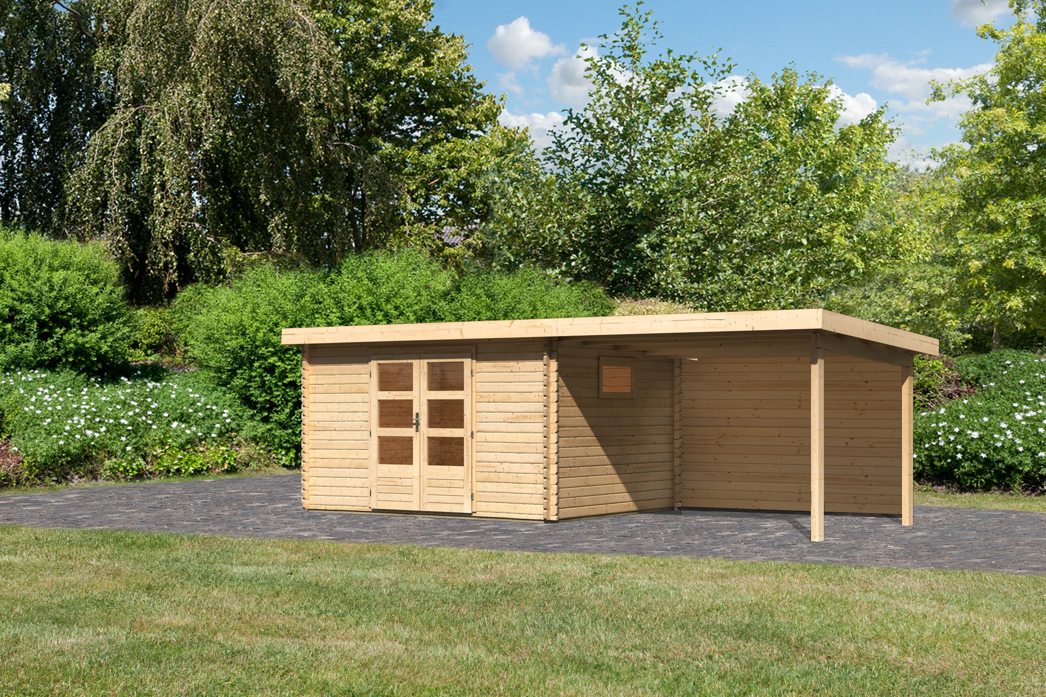 Karibu Gartenhaus »Trittau 4« aus hochwertiger nordischer Fichte