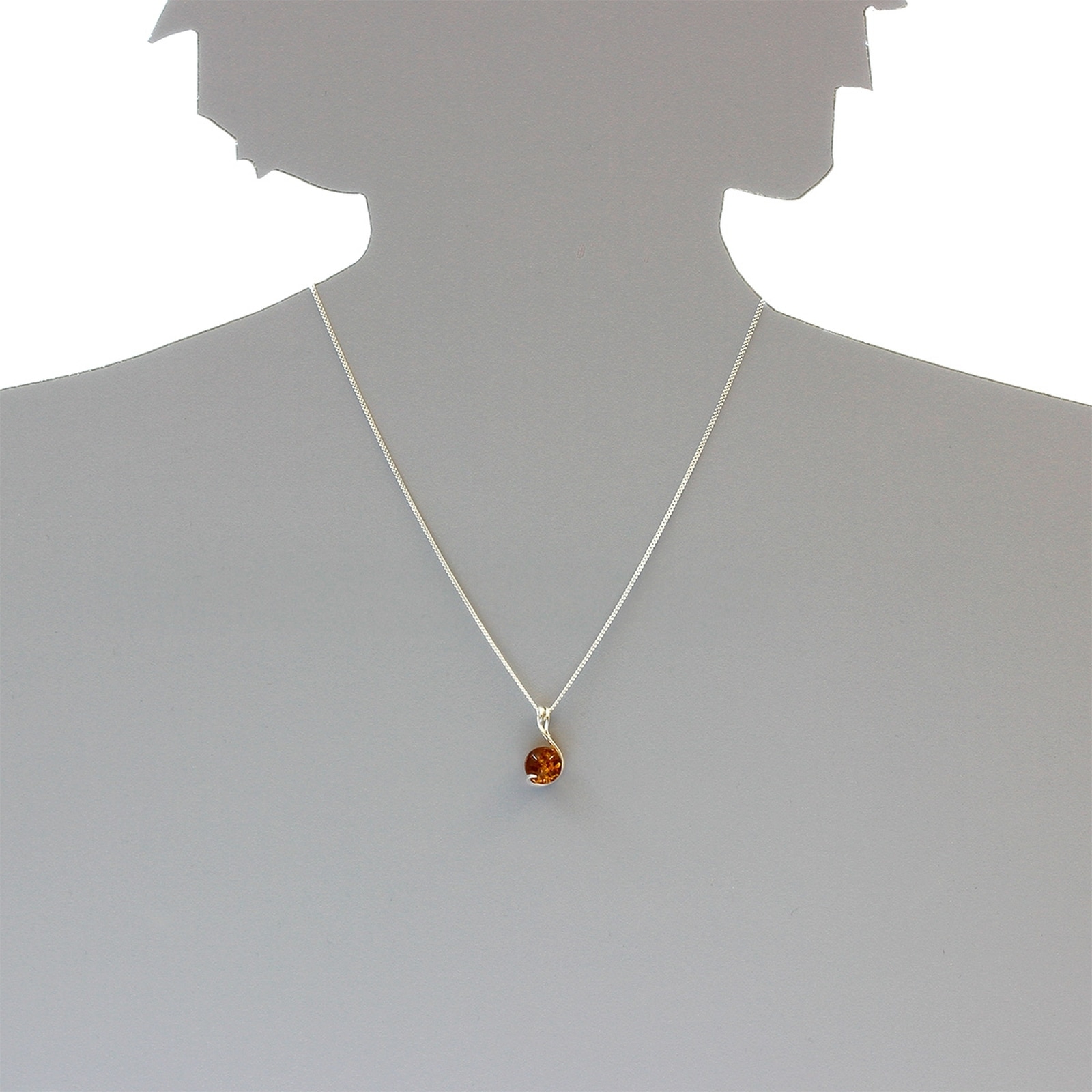 OSTSEE-SCHMUCK Kette mit Anhänger »- Nikola - Silber 925/000 - Bernstein«