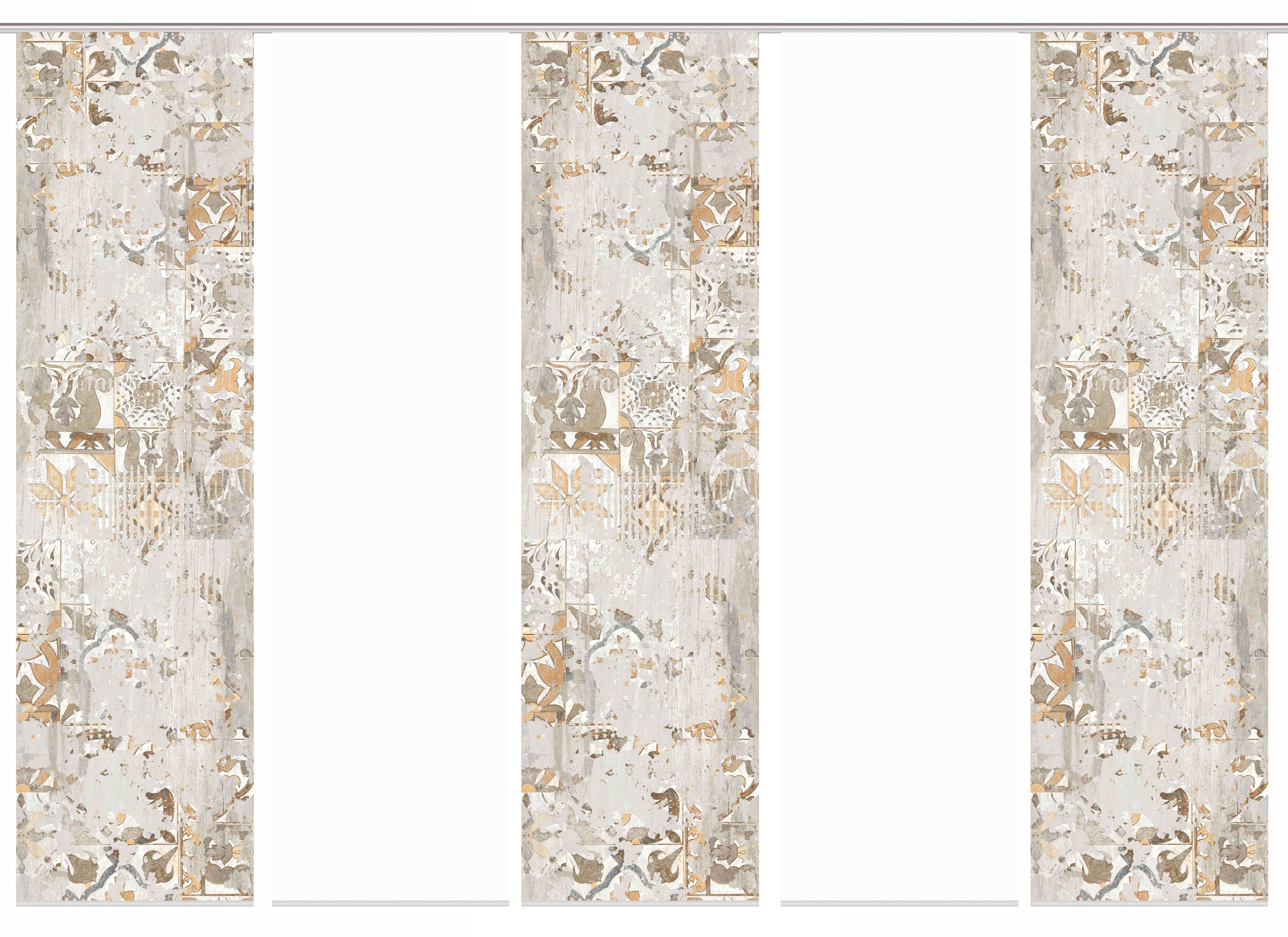 Thumbnail - HOME WOHNIDEEN Schiebegardine "HOLNY 5er SET" Paneelwagen 5 Stk. tlg. Schiebevorhang Digidruck 5er Set HOLNY