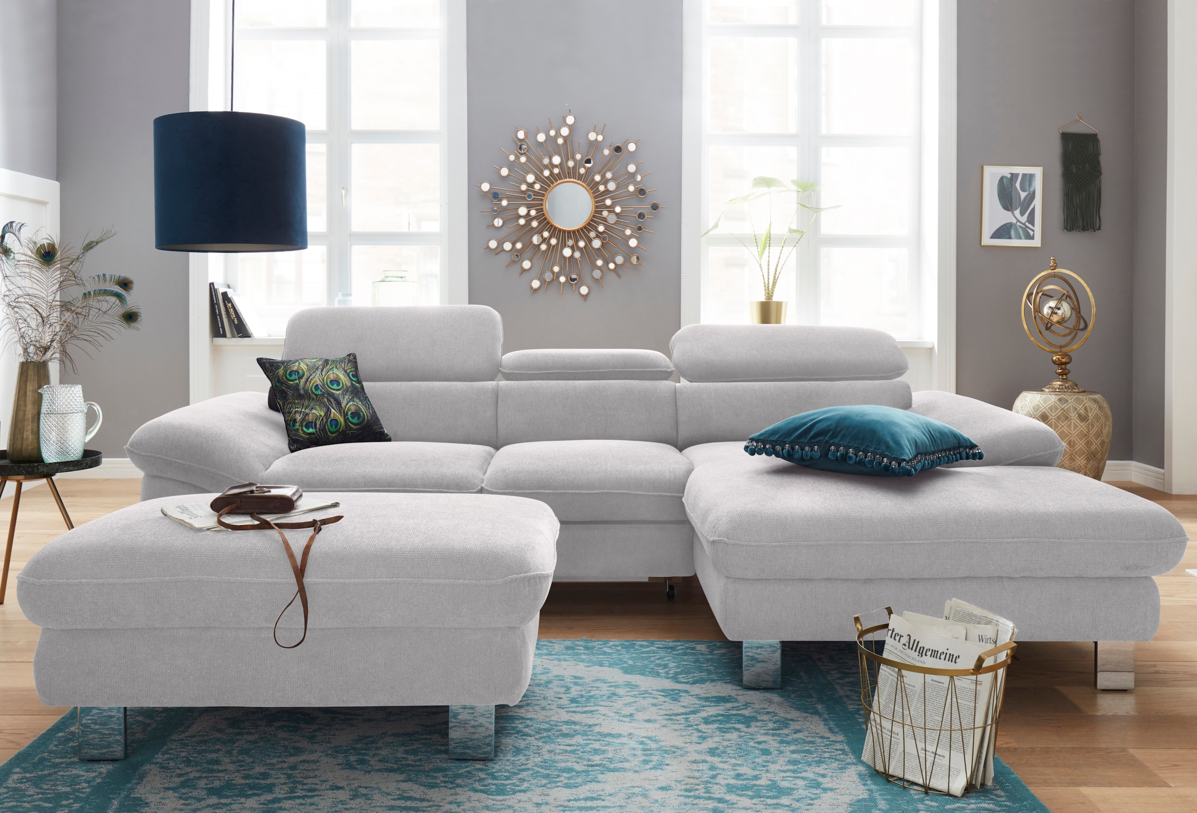 COTTA Ecksofa »Driver L-Form« mit Kopfteilverstellung, wahlweise mit Bettfunktion & Bettkasten