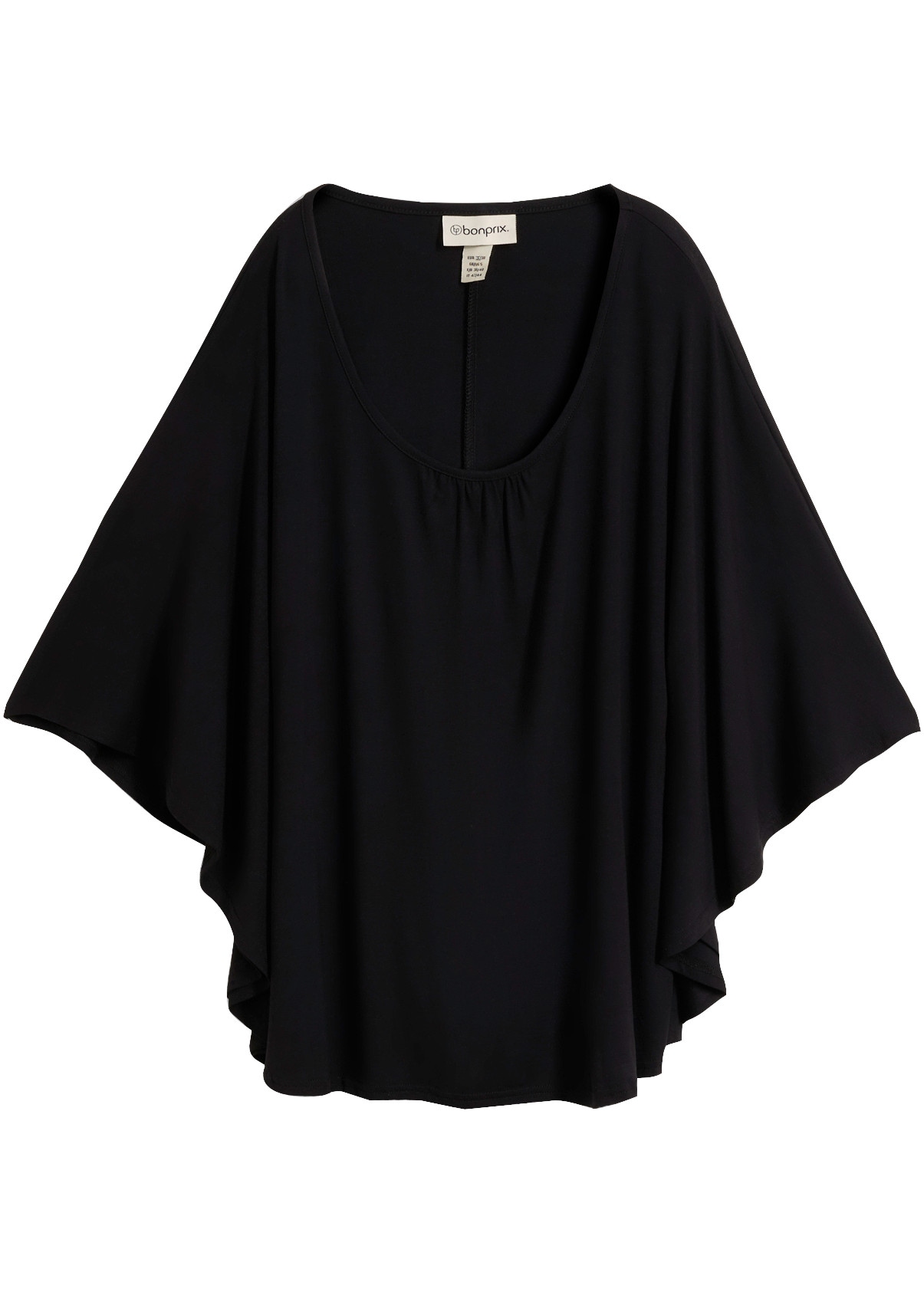 bonprix T-Shirt locker geschnittenes Fledermausshirt, mit Rundhalsausschnitt