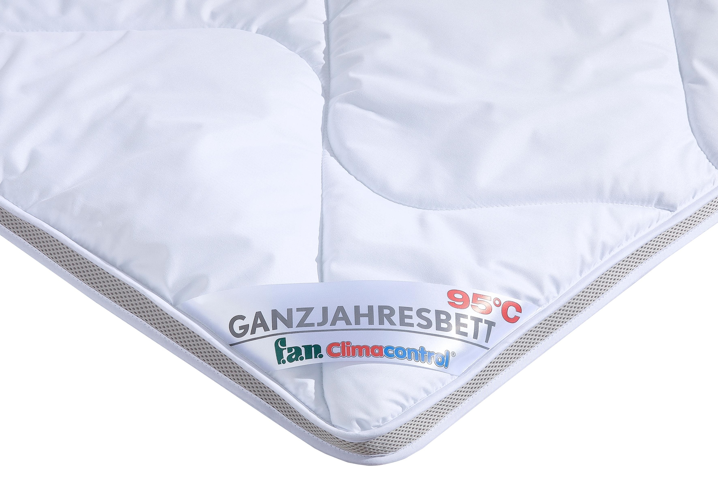 fan Microfaserbettdecke + Microfaserkissen »Climacontrol® II«, (Spar-Set), optimierte Klimafunktion durch Lüftungsband