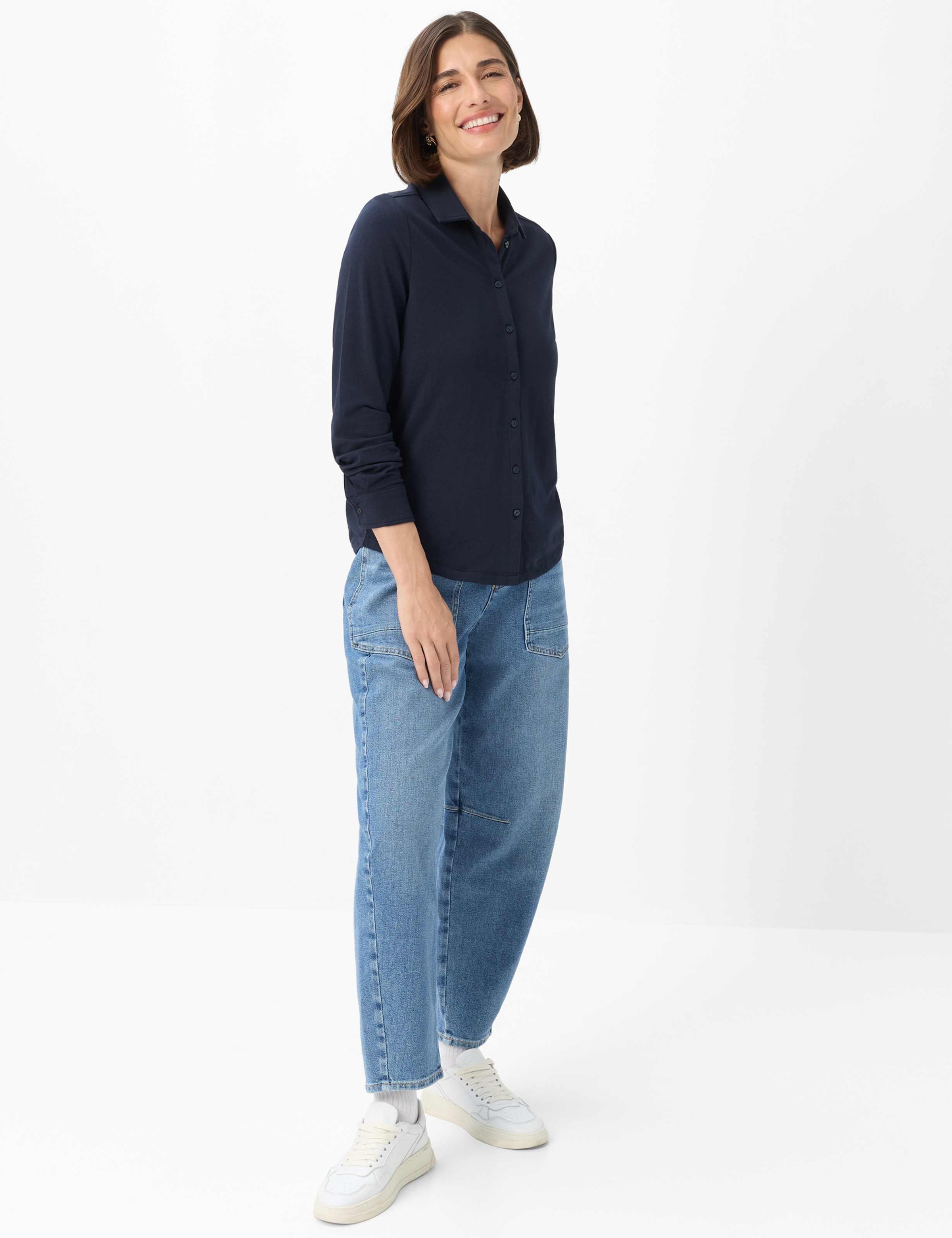 Brax Hemdbluse »Style CELINA L« Jersey: Shirtbluse im Baumwollmix
