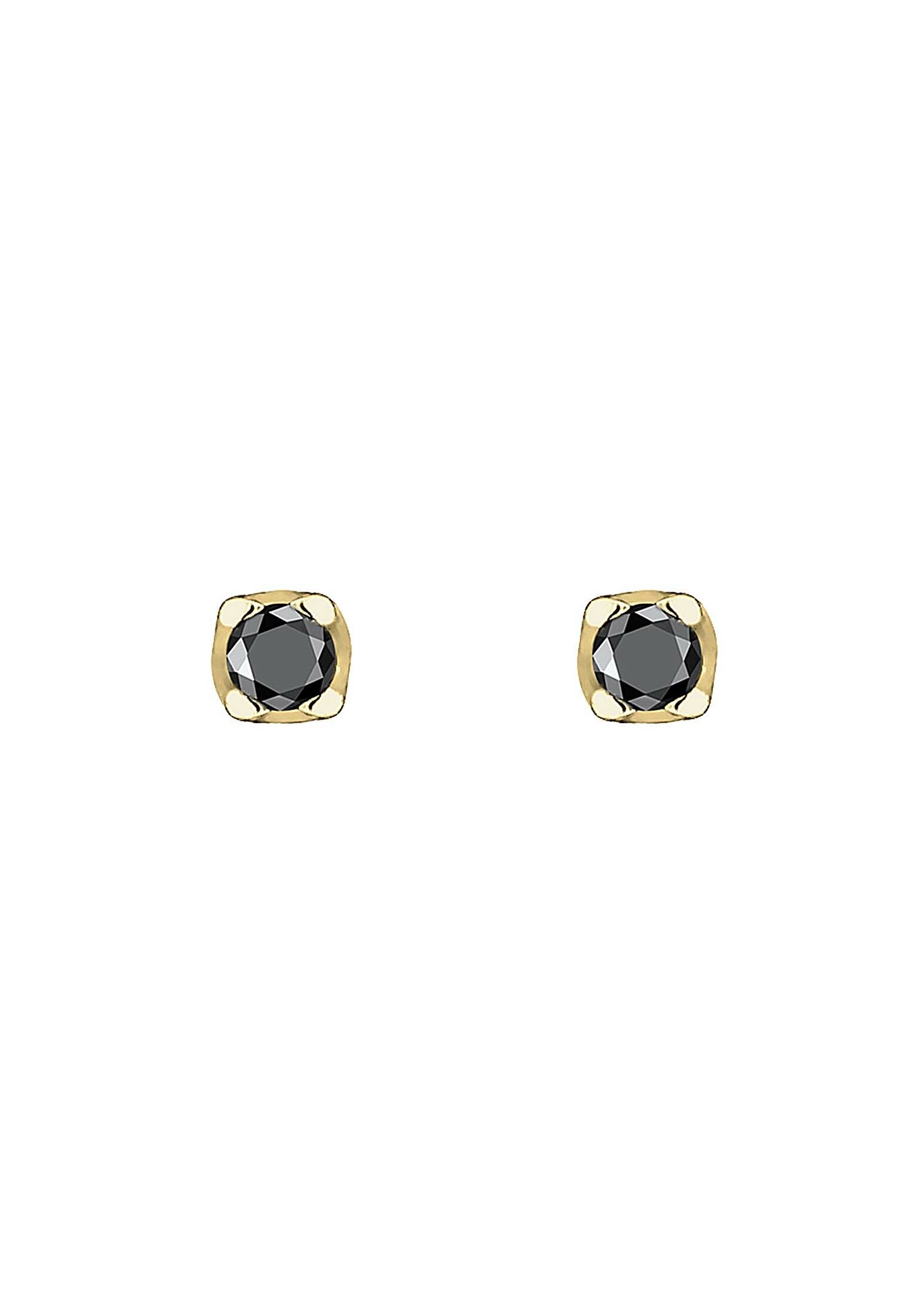 Elli DIAMONDS Paar Ohrstecker »Stecker Basic Diamant (0.03 ct.) 375er Gelbgold«