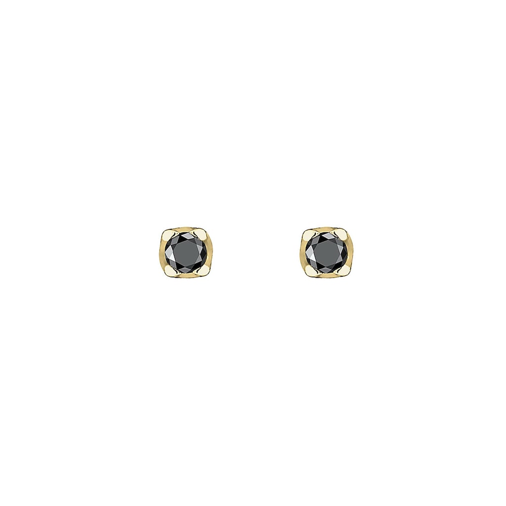 Elli DIAMONDS Paar Ohrstecker »Stecker Basic Diamant (0.03 ct.) 375er Gelbgold«