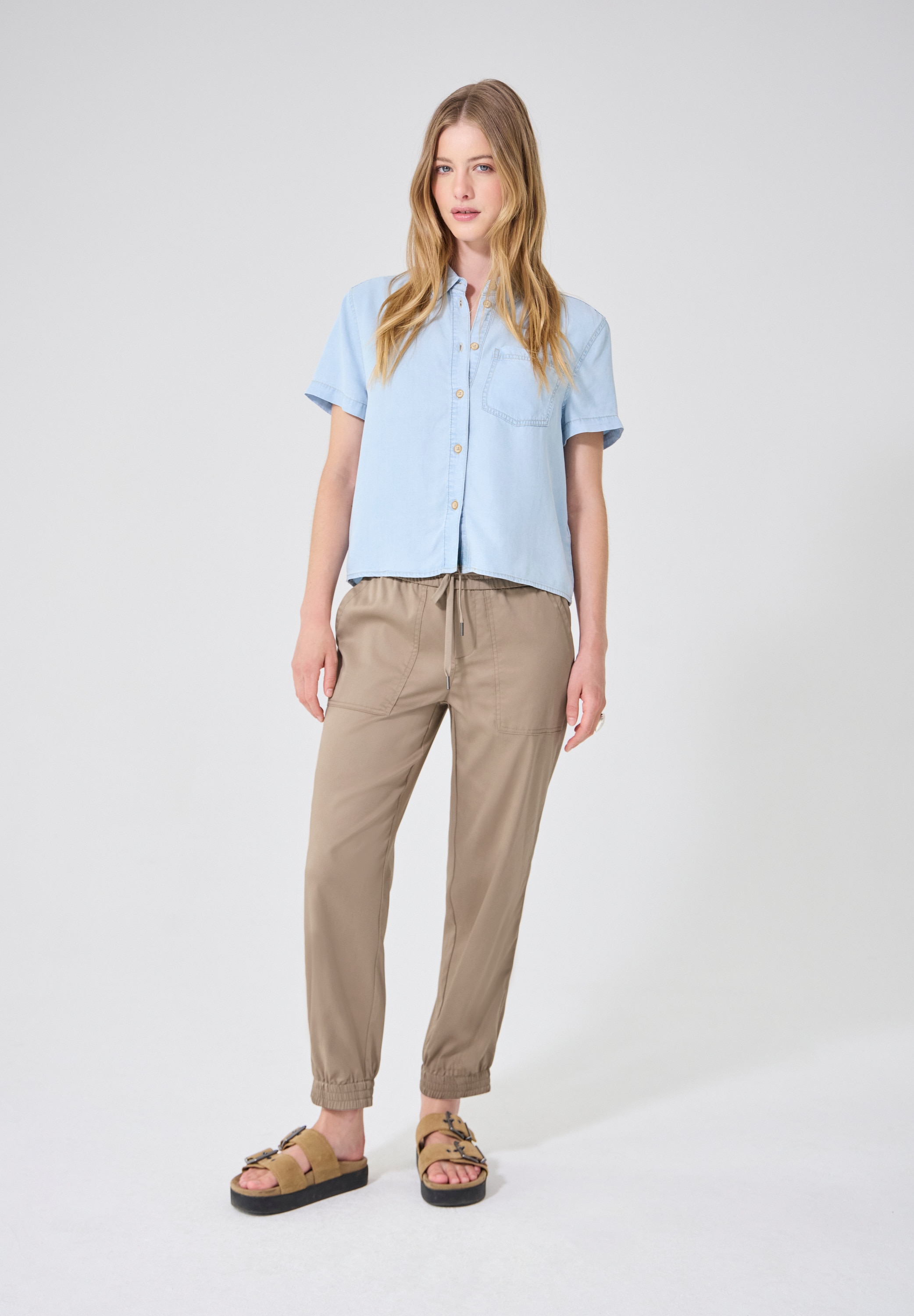 STREET ONE STUDIO Jogger Pants  Elastikbund mit Tunnelzug