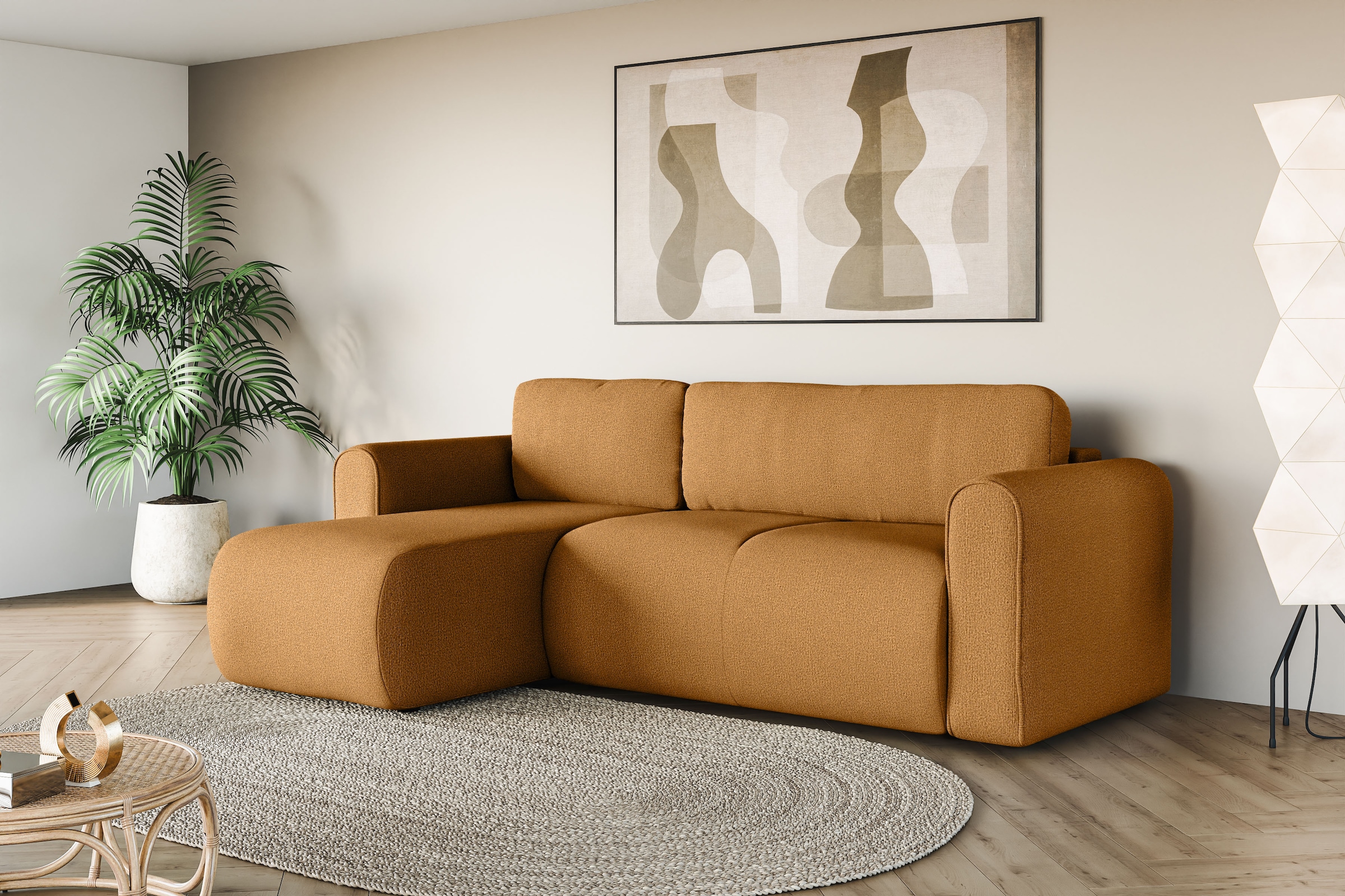 Ecksofa »Ecksofa Zacharia wahlweise mit Bettfunktion, BxTxH 250x166x86 cm«, L-Form mit...