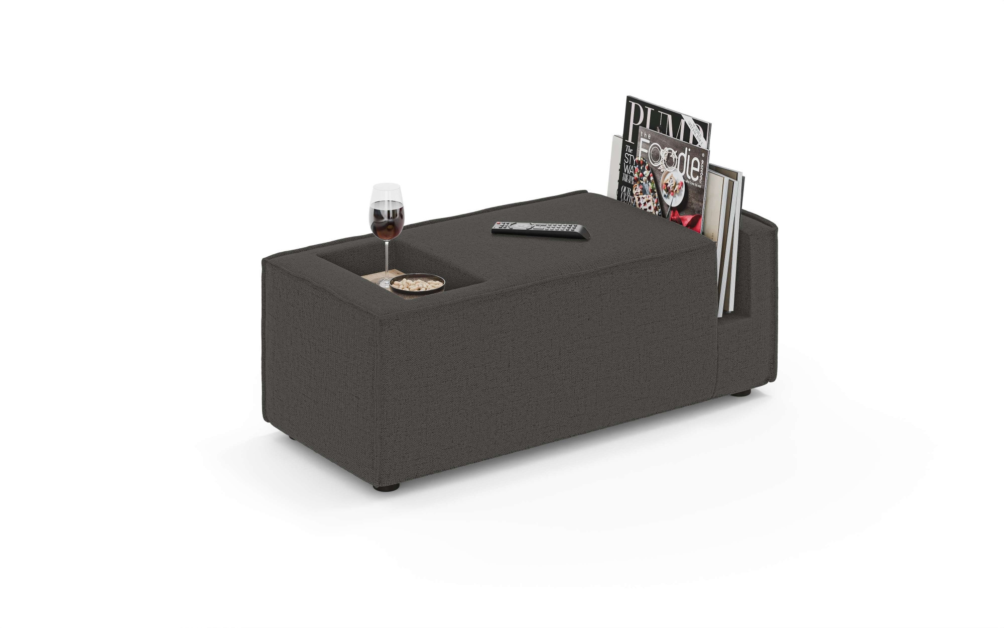 OTTO home Sofaelement "HAILY Tisch für das Modulsofa, Maße B/T/H: 45/100/37 cm" als Modul oder separat verwendbar, mit Steckfach und Ablagefläche