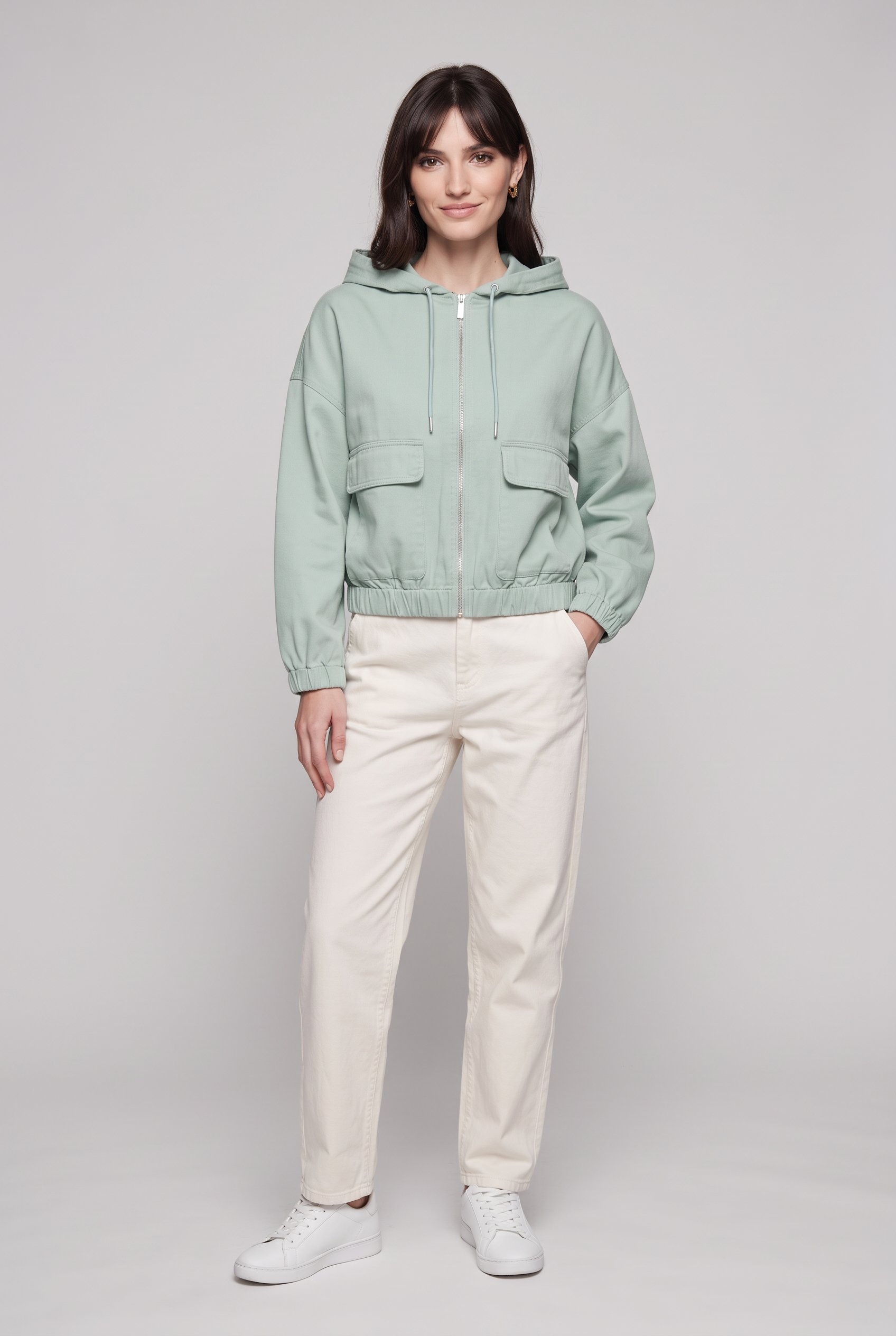 ONLY Parka »ONLKENZIE-SOFT LIFE L/S JACKET CC PNT« mit Kapuze elastische Bündchen