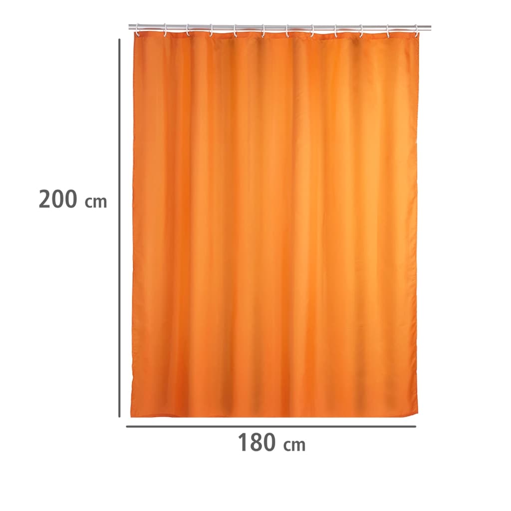 Wohnen Wohnaccessoires WENKO Duschvorhang »Uni Orange«, Breite 180 cm, Höhe 200 cm, waschbar orange