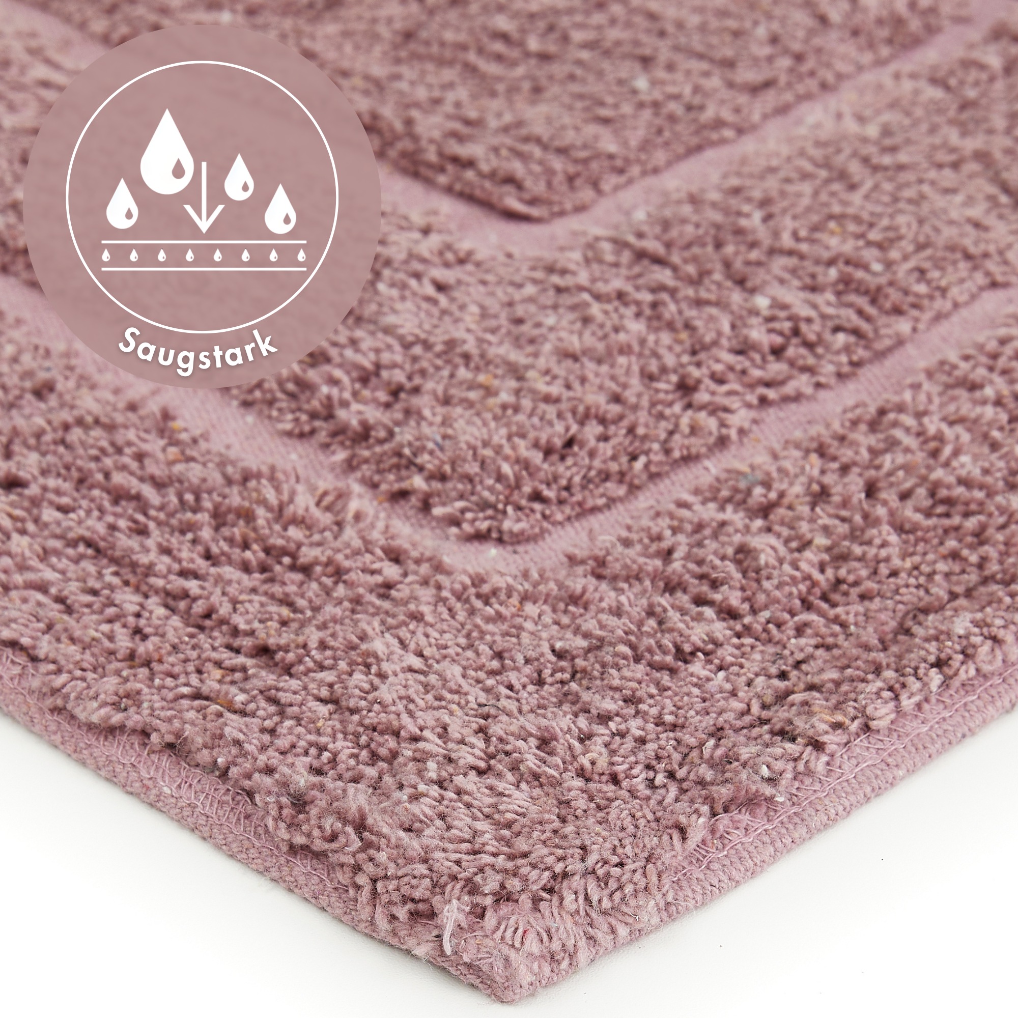 Andiamo Badematte »Havanna, 50x80 cm«, fußbodenheizungsgeeignet-schnell trocknend, Badteppich, Uni Farben, Hoch-Tief Effekt, verschiedene Designs