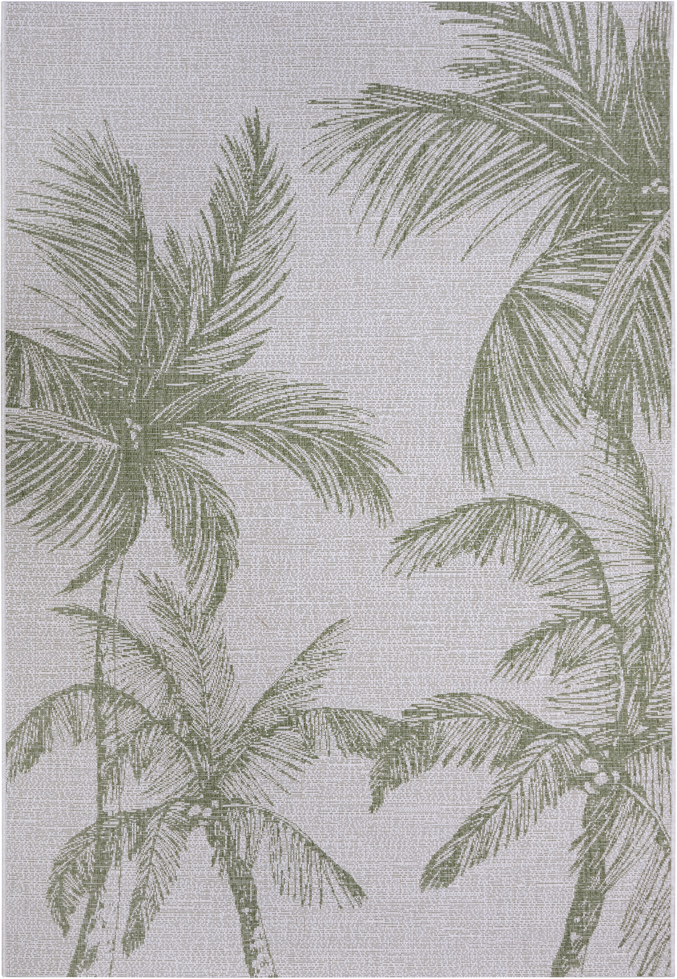 NORTHRUGS Outdoorteppich »Jaora«, rechteckig, 3 mm Höhe, In-& Outdoor, Teppich, Wetterfest, Balkon, Garten, Wohnzimmer, Palmen