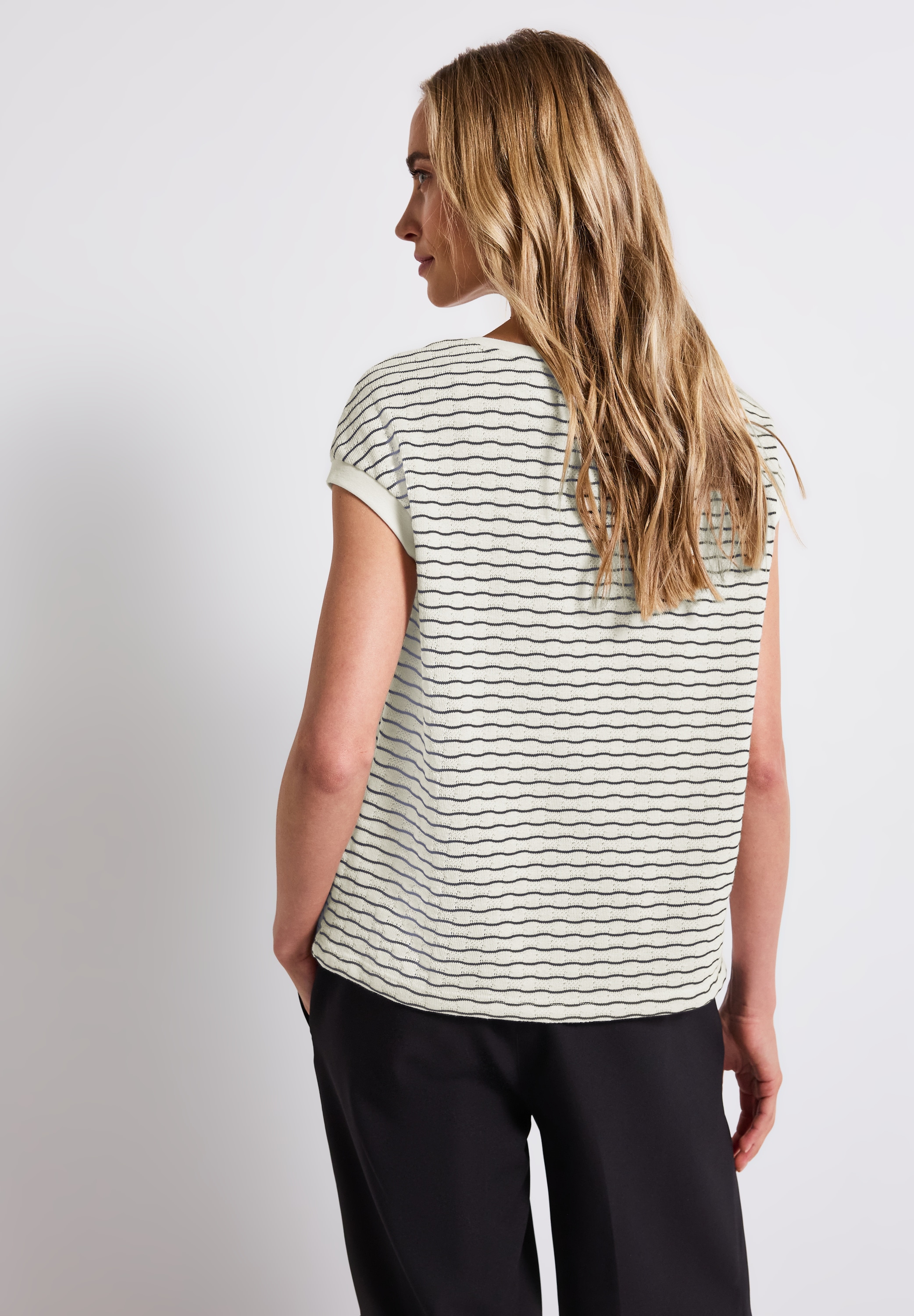STREET ONE Shirttop, mit Streifen Muster