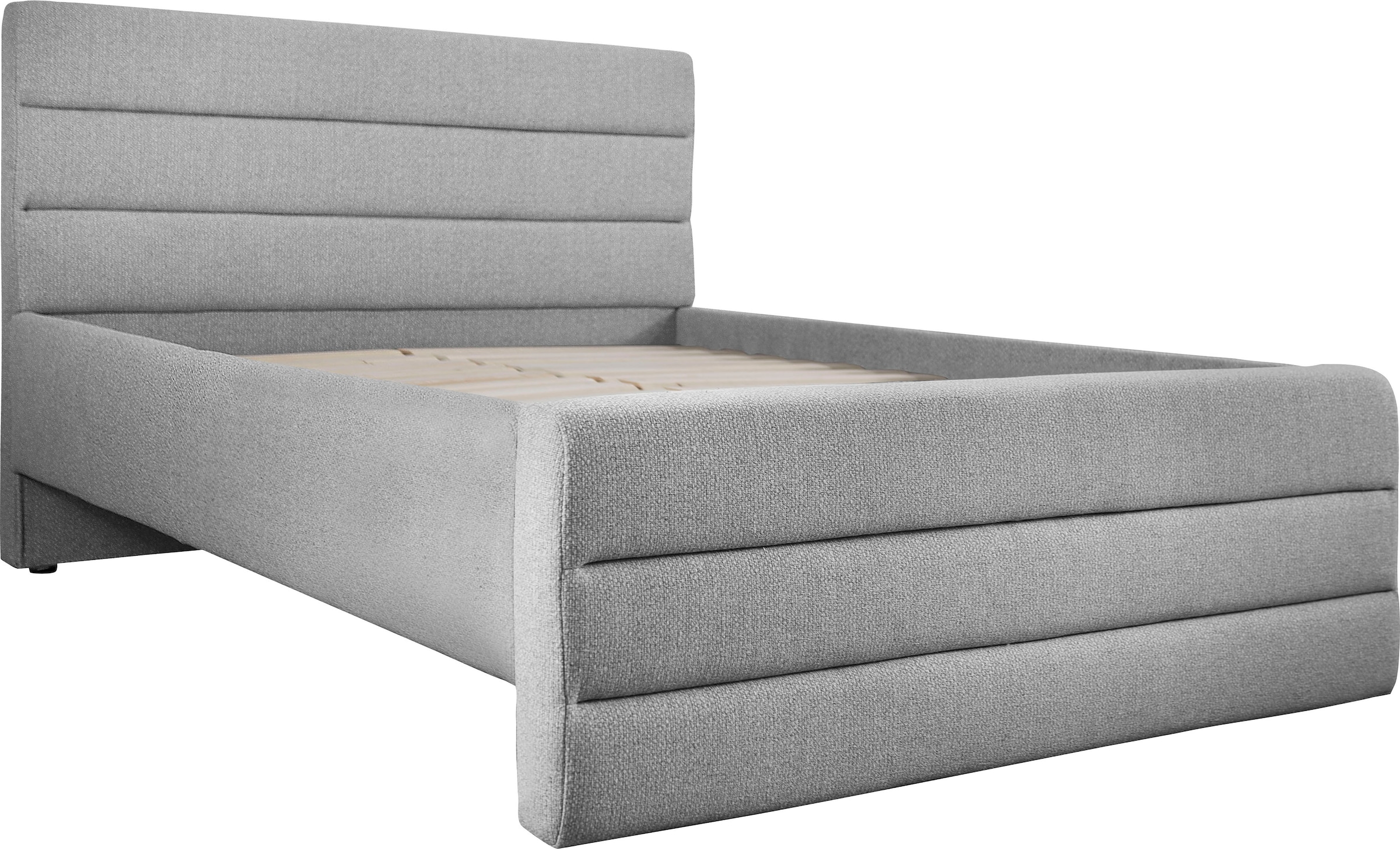 OTTO products Polsterbett »Merrit«, Quernaht im Kopf- und Fußteil, in 5 Breiten, auch in 220 cm Länge
