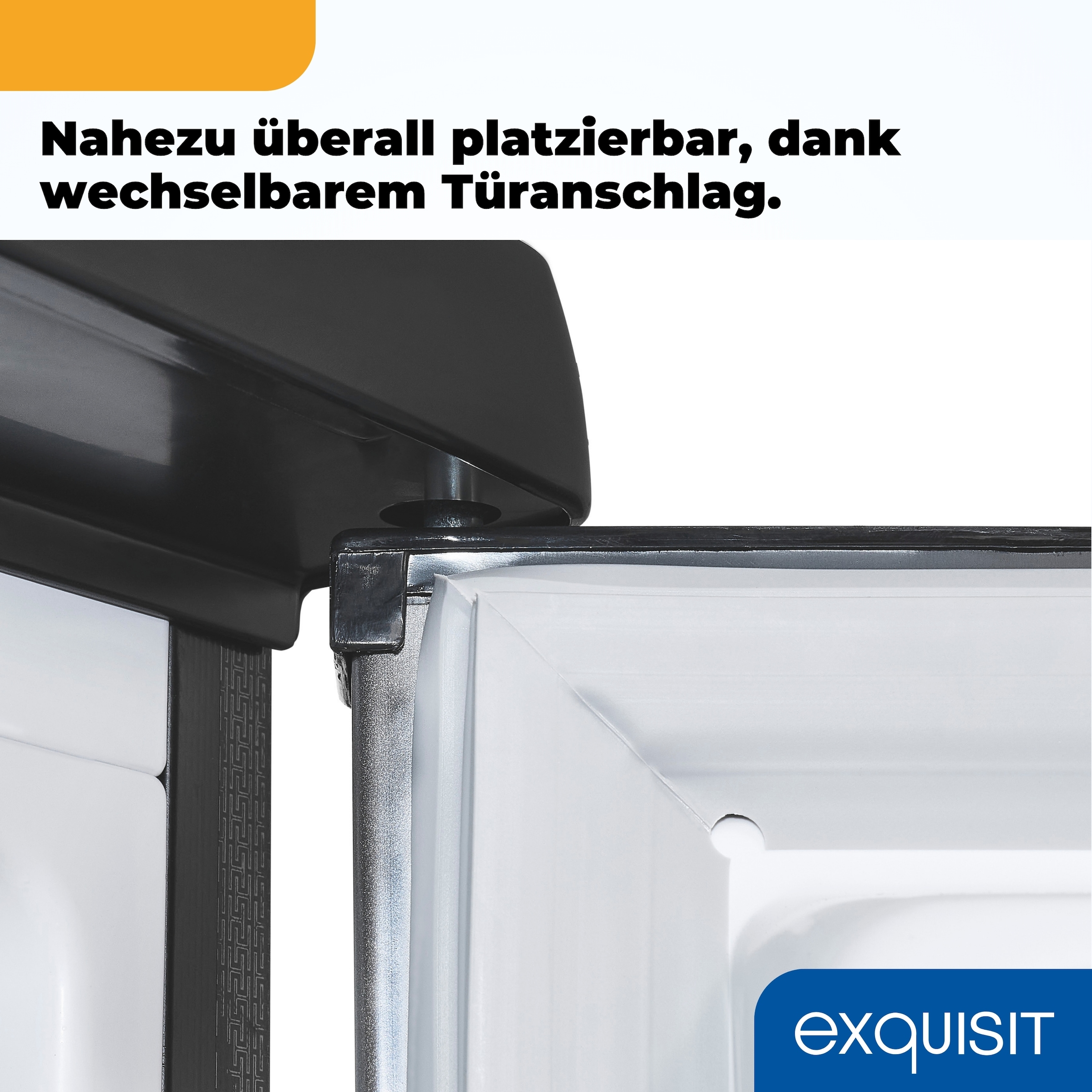 exquisit Kühlschrank KS16-4-HE-040E inoxlook-az »KS16-4-HE-040E inoxlook-az« 85 cm hoch 56 cm breit