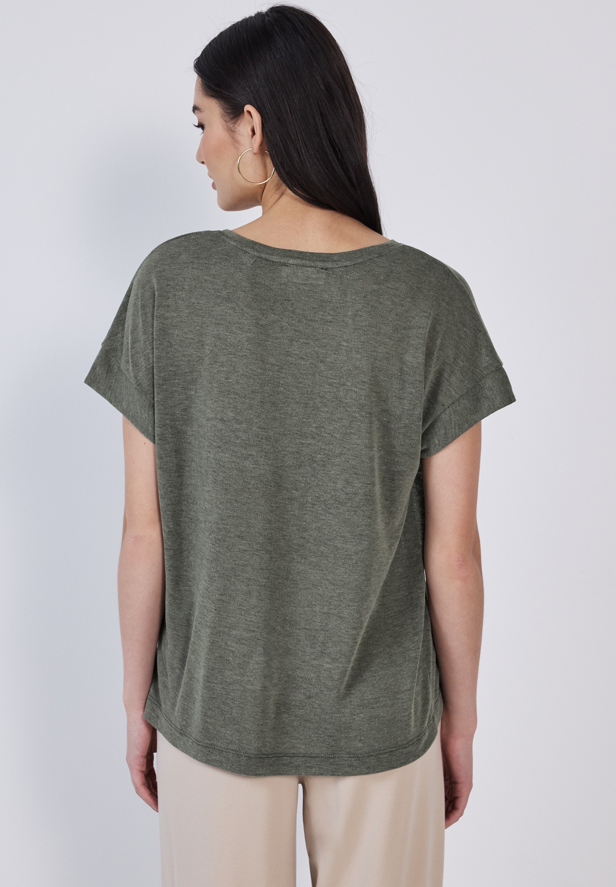STREET ONE STUDIO T-Shirt, aus softem Materialmix