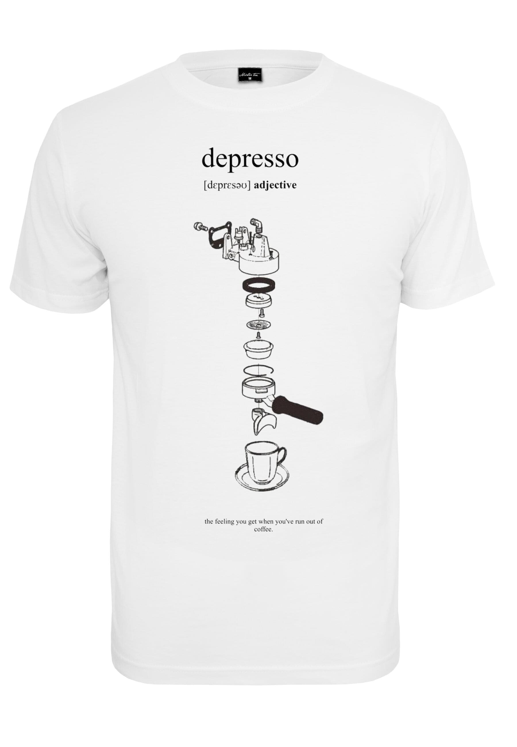 MisterTee Kurzarmshirt "MisterTee Herren Depresso Tee" 1 Stk. tlg. günstig online kaufen