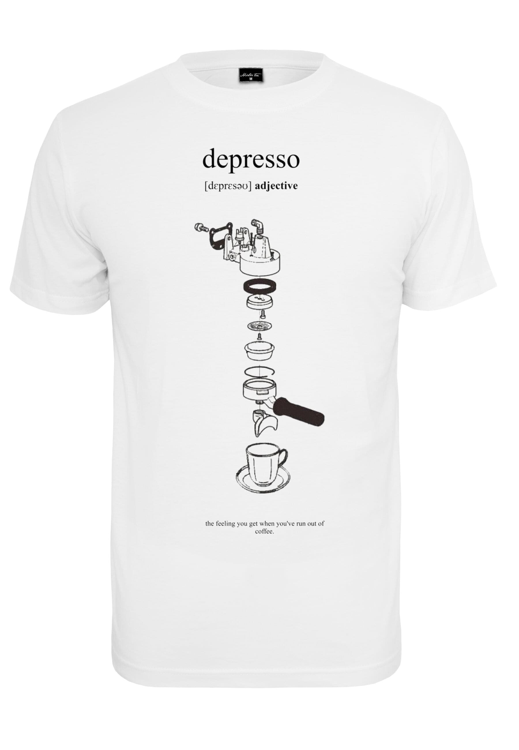 MisterTee Kurzarmshirt "MisterTee Herren Depresso Tee" günstig online kaufen