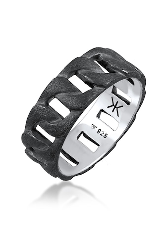 Silberring »Herren Chunky Chain Look Panzerglieder 925 Silber«