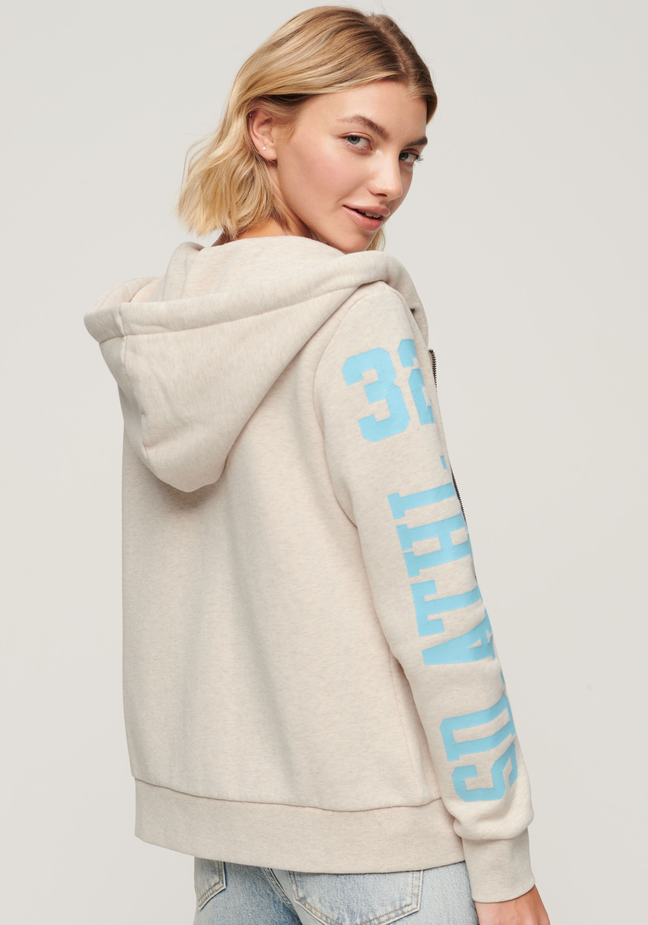 Superdry Kapuzensweatjacke »SUPER ATHLETIC GRAPHIC ZIPHOOD«