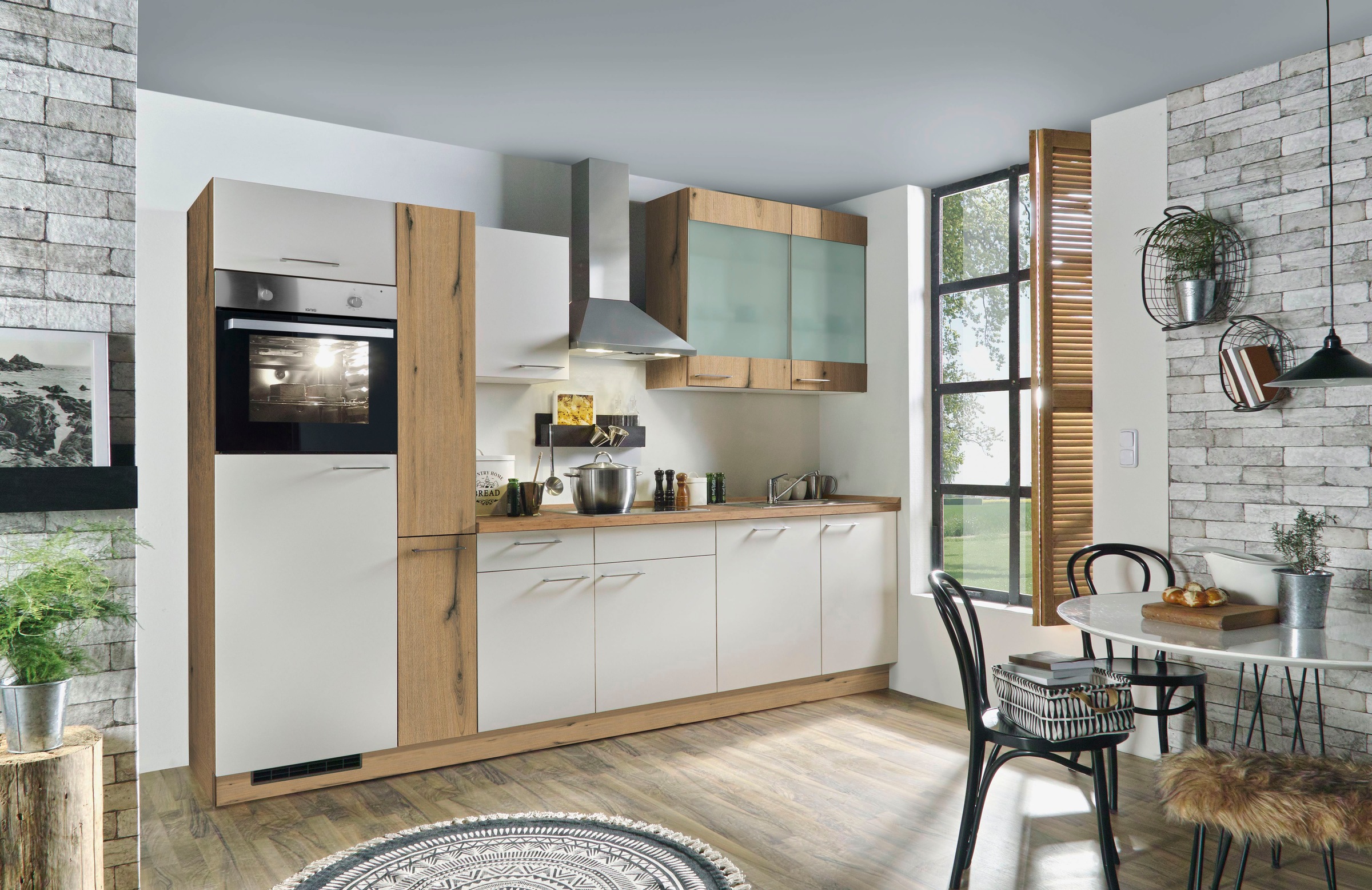 Express Küchen Küchenzeile kaufen Vollauszug »Trea«, 310 und cm | vormontiert, mit BAUR Breite Soft-Close-Funktion