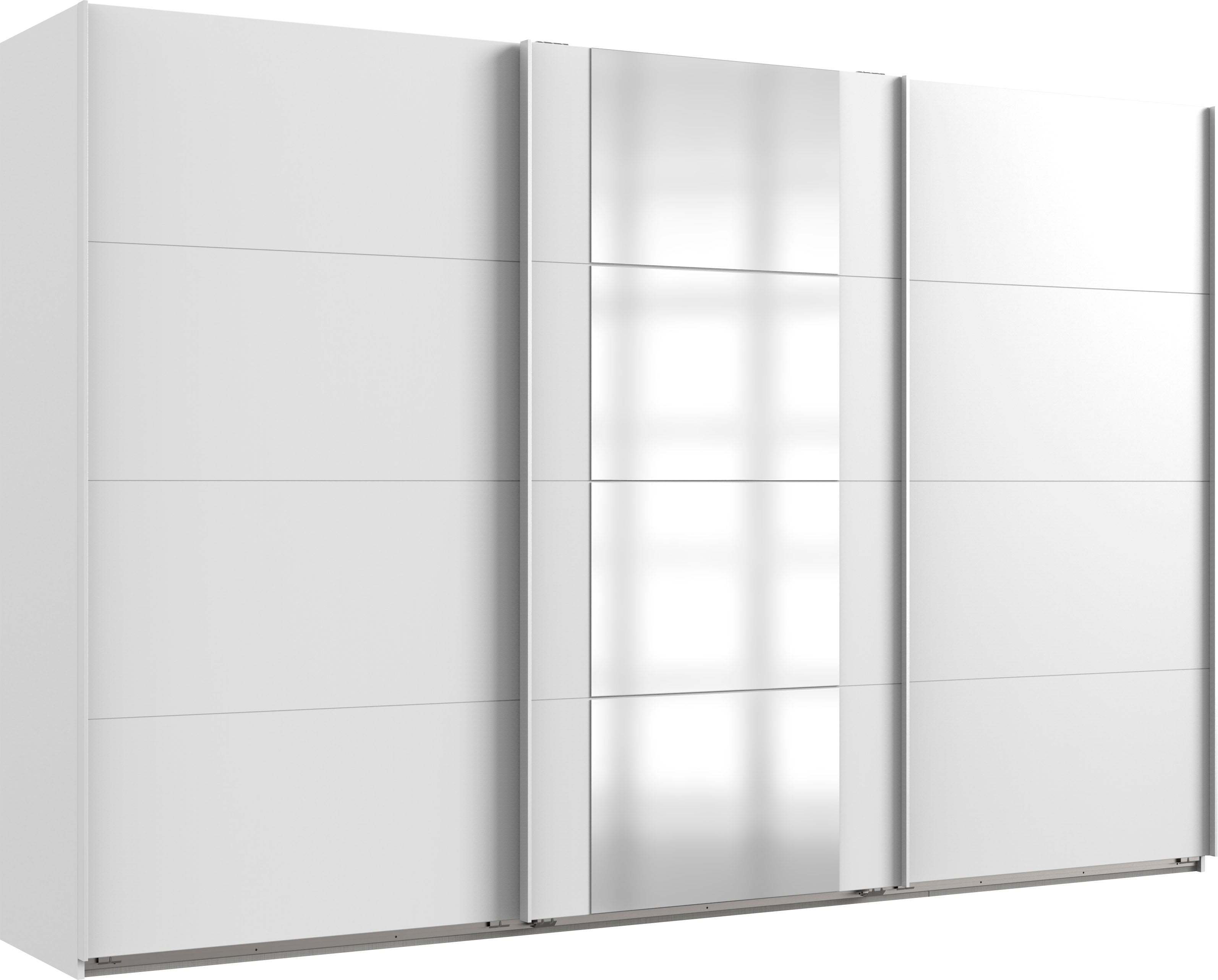Wimex Schwebetürenschrank "Barmbek Schlafzimmerschrank Garderobenschrank" Kleiderschrank mit 2 Stoffboxen und 2 zusätzlichen Böden, Spiegeltür
