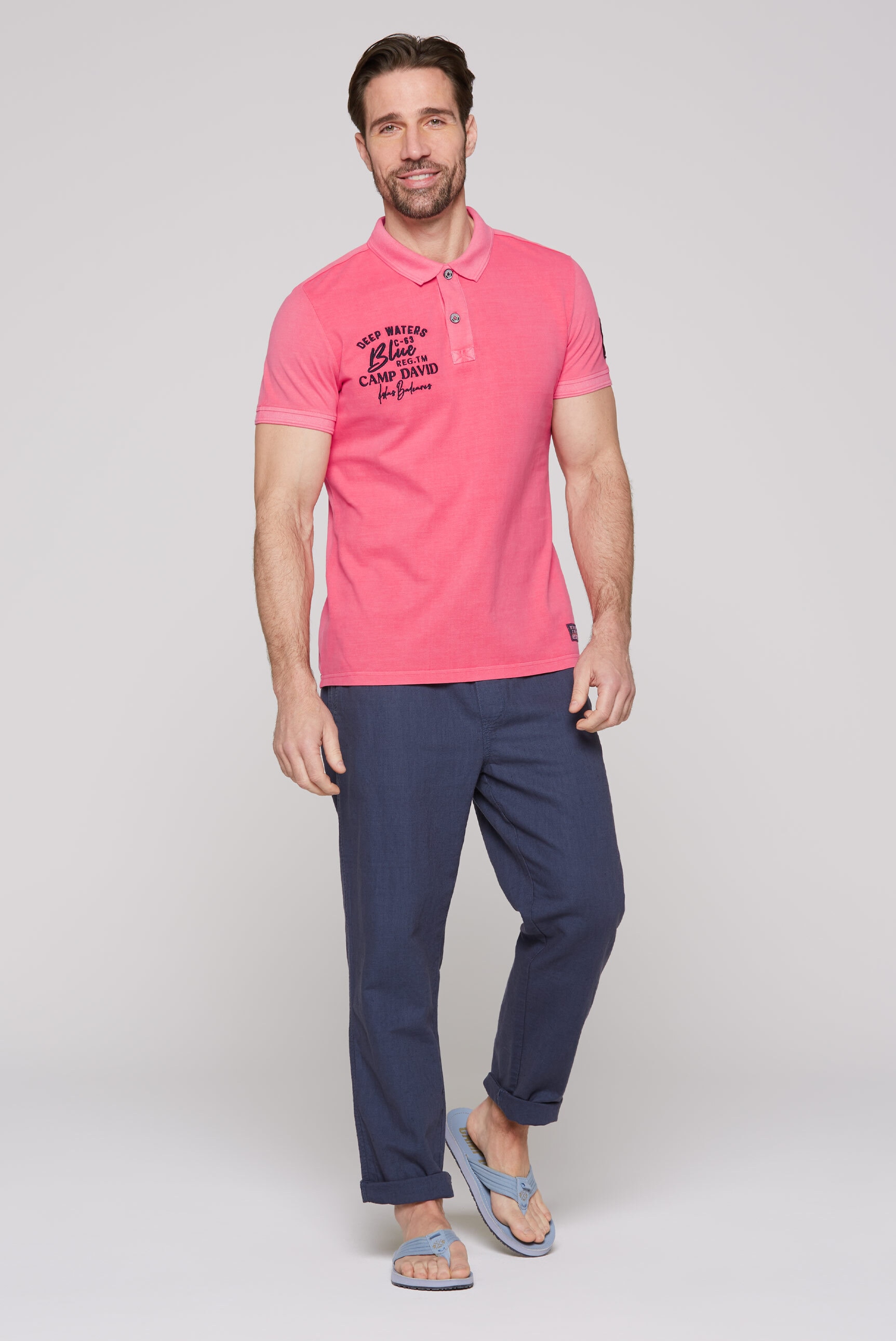 CAMP DAVID Poloshirt, aus Baumwolle