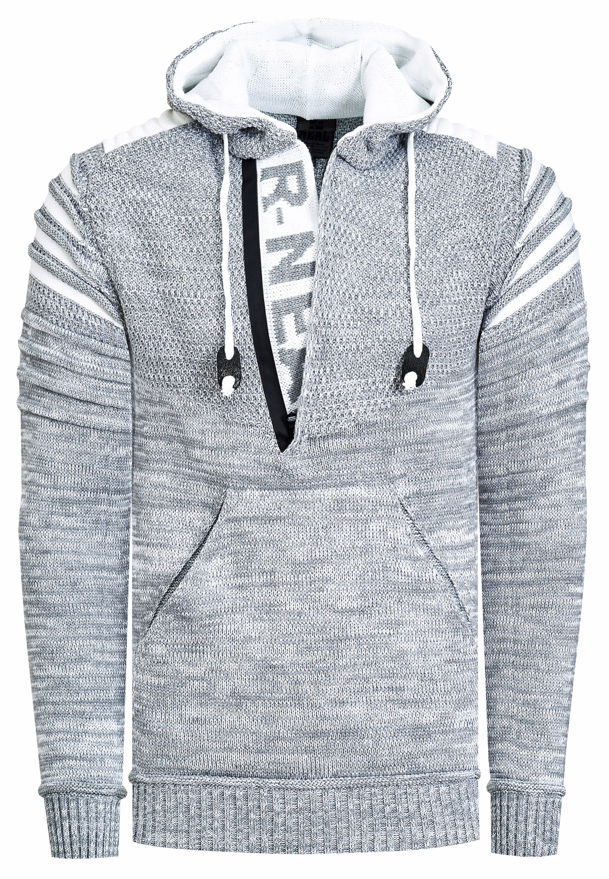 Rusty Neal Kapuzensweatshirt, in modernem Strickdesign
