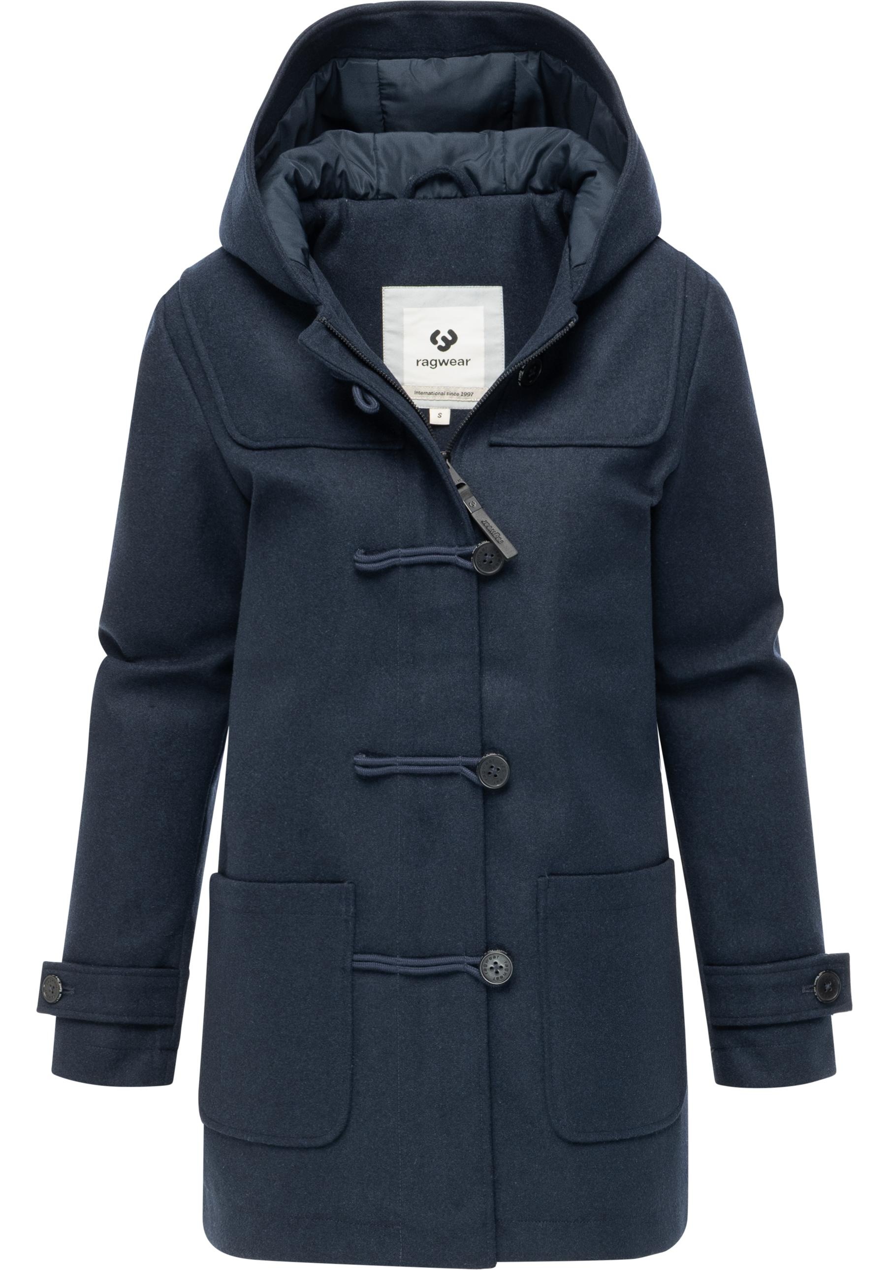 Ragwear Wintermantel »Duffina YOUMODO«, warmer Mantel mit Knopfleiste