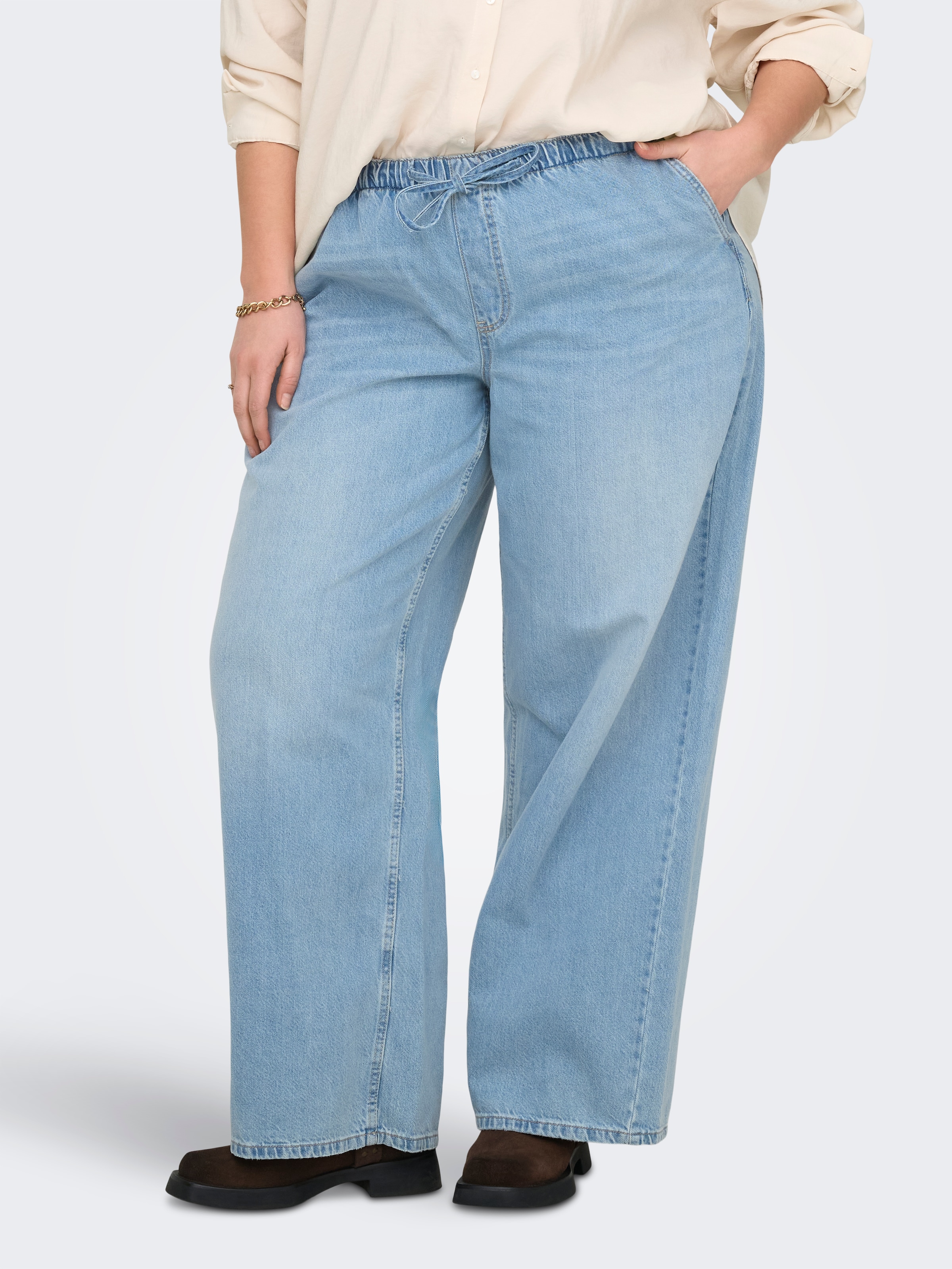 ONLY CARMAKOMA Relax-fit-Jeans »CARJAY PULL UP STRING DNM PANT PIM«